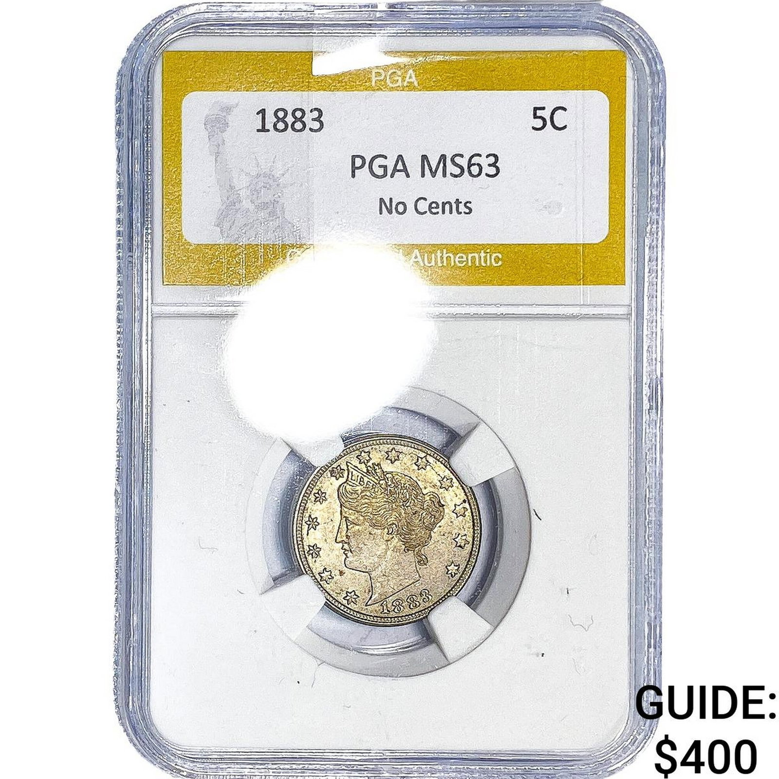 1883 Liberty Victory Nickel PGA MS63 No Cents: 1883 Liberty Victory Nickel PGA MS63 No Cents