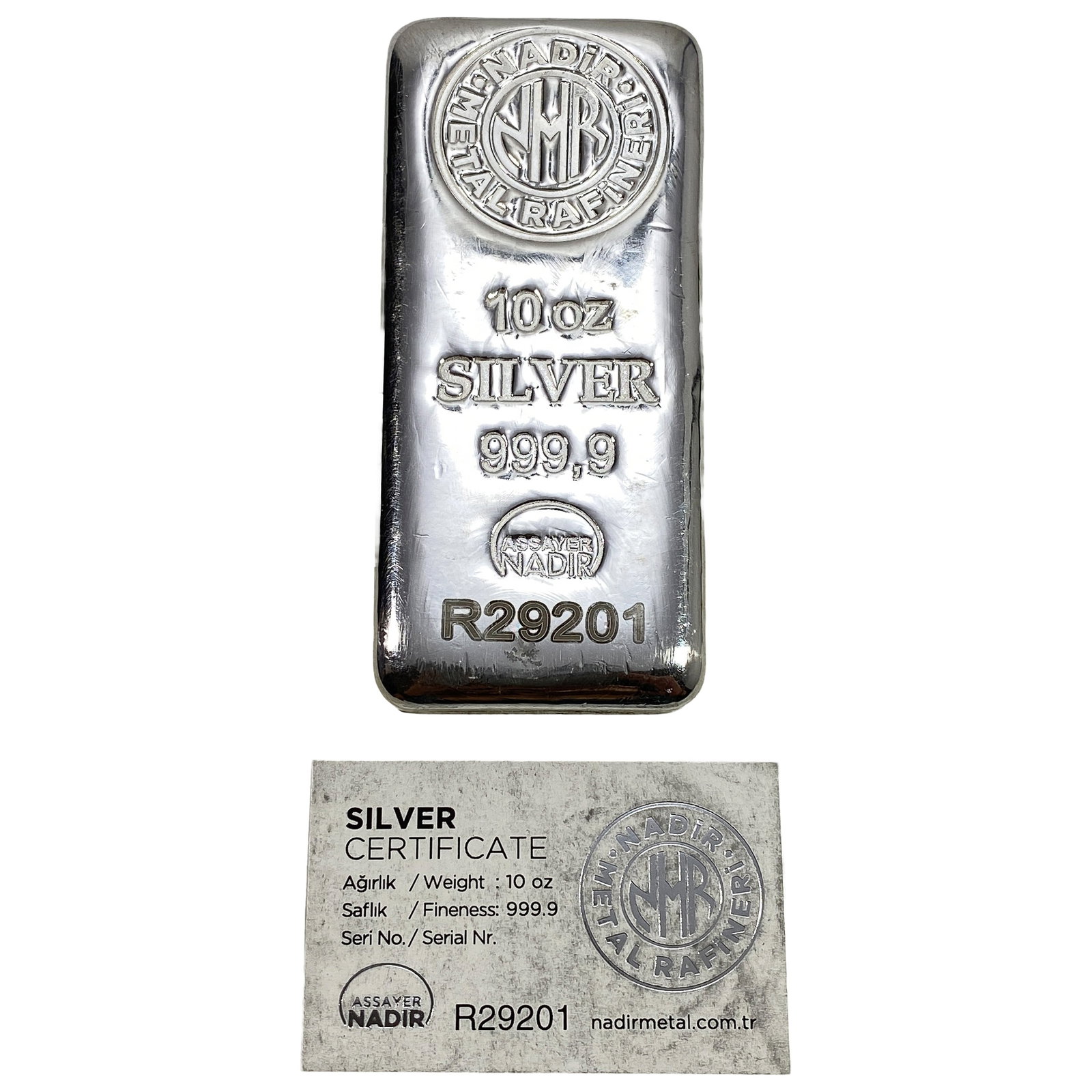 Assayer Nadir 10 oz Silver Bar (1 of 2)