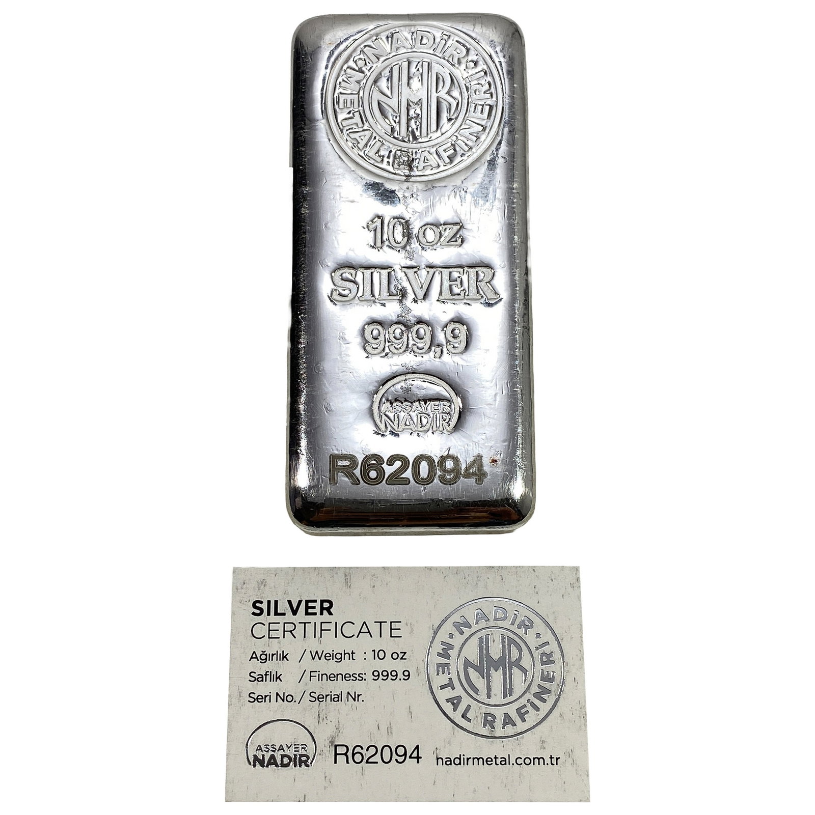 Assayer Nadir 10 oz Silver Bar (1 of 2)