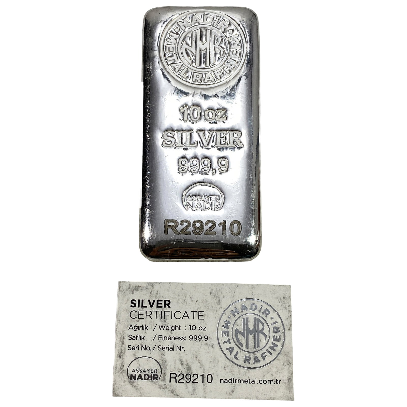 Assayer Nadir 10 oz Silver Bar (1 of 2)