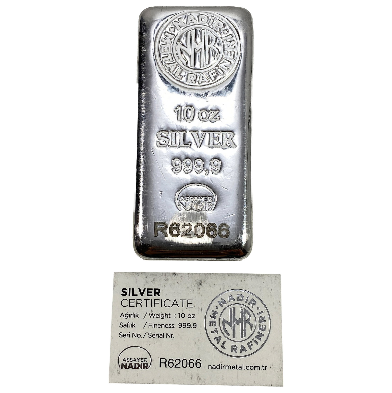 Assayer Nadir 10 oz Silver Bar: Assayer Nadir 10 oz Silver Bar