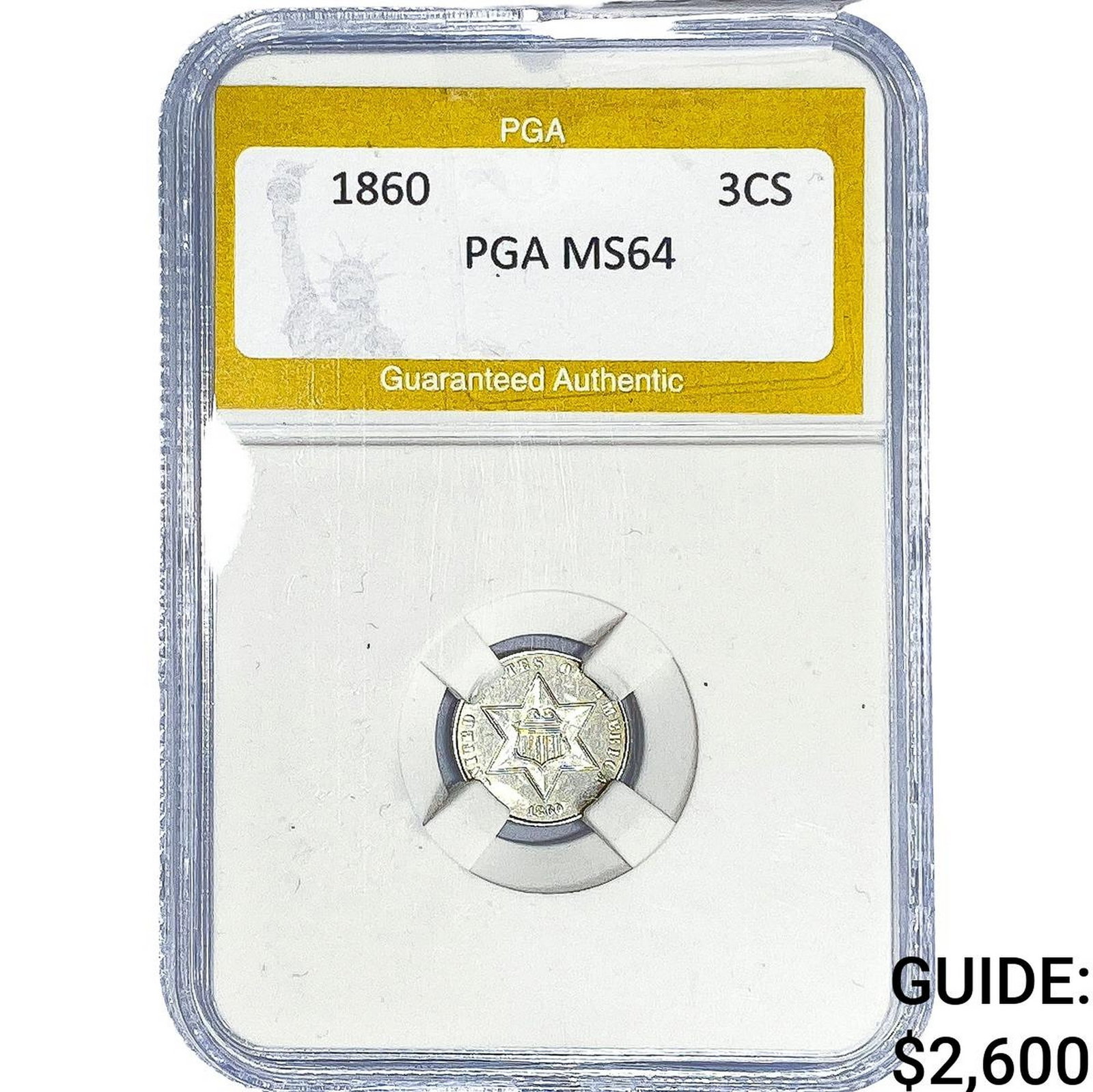 1860 Silver Three Cent PGA MS64 (1 of 2)