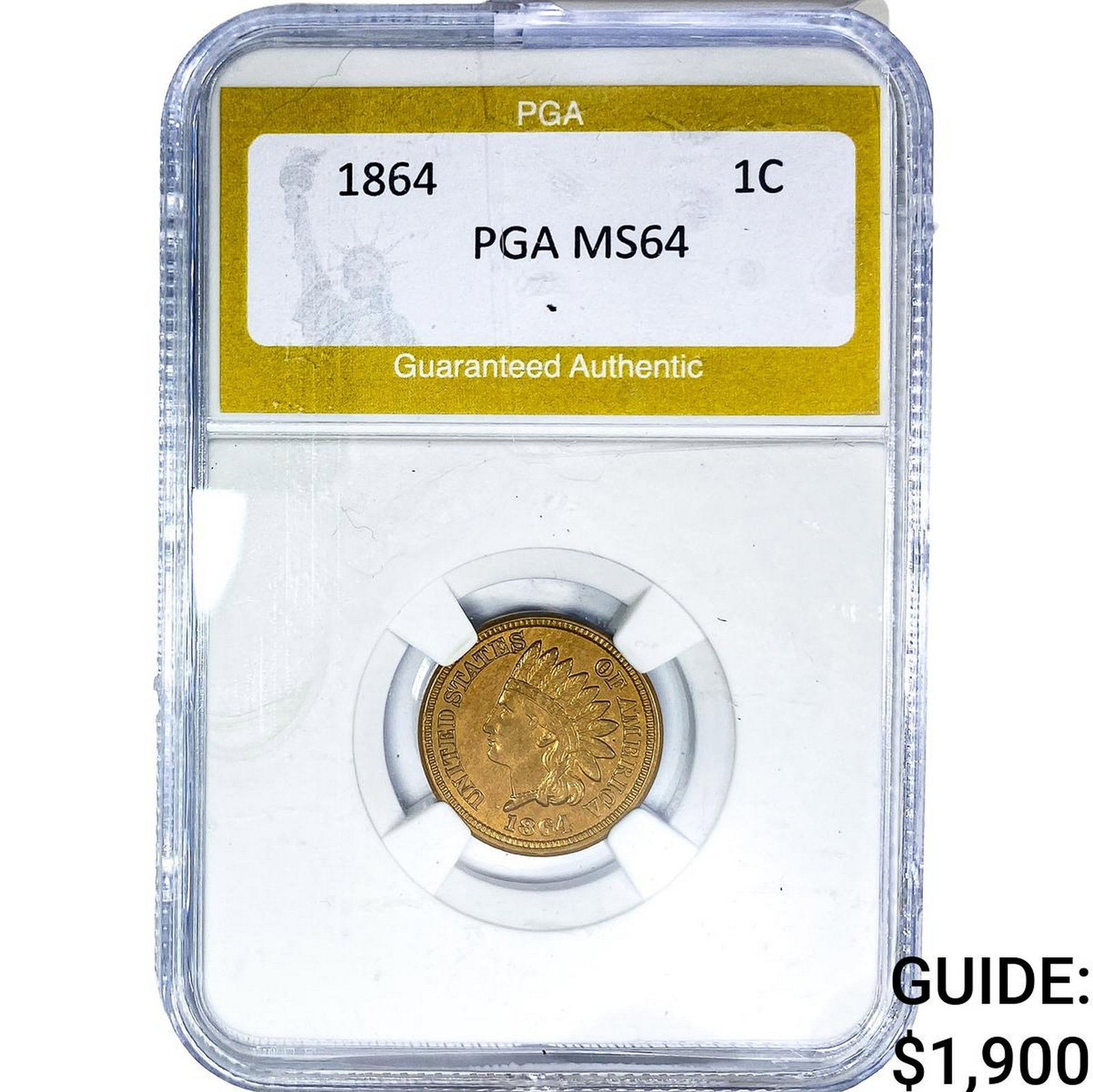 1864 Indian Head Cent PGA MS64: 1864 Indian Head Cent PGA MS64