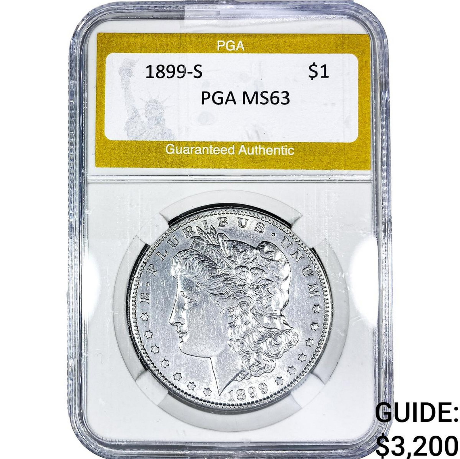 1899-S Morgan Silver Dollar PGA MS63: 1899-S Morgan Silver Dollar PGA MS63