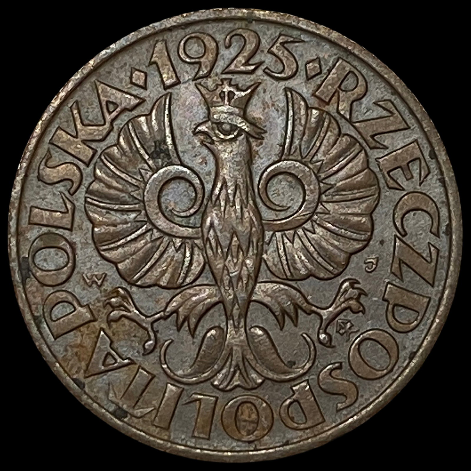 1925 Poland Bronze 2 Grosze: 1925 Poland Bronze 2 Grosze