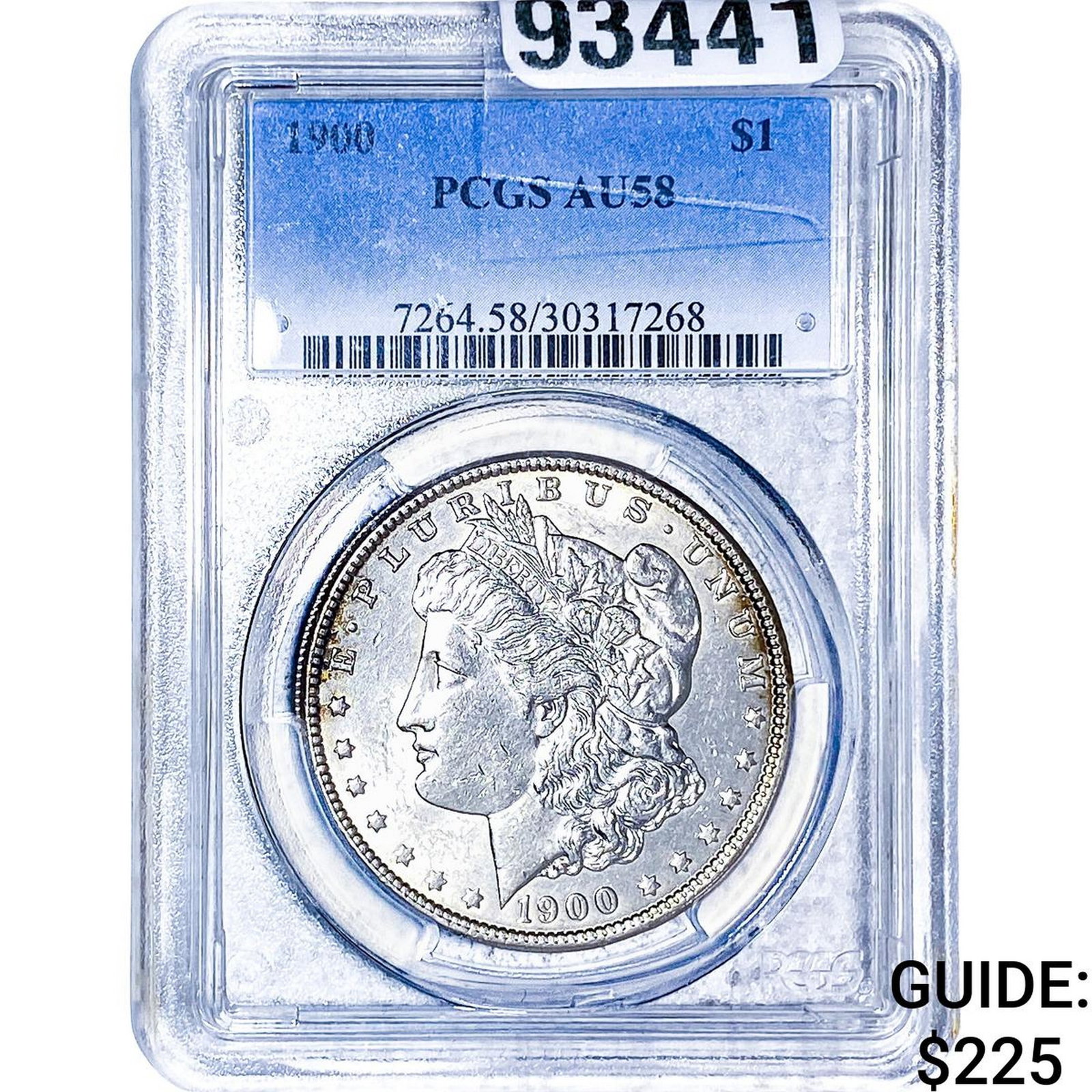 1900 Morgan Silver Dollar PCGS AU58: 1900 Morgan Silver Dollar PCGS AU58