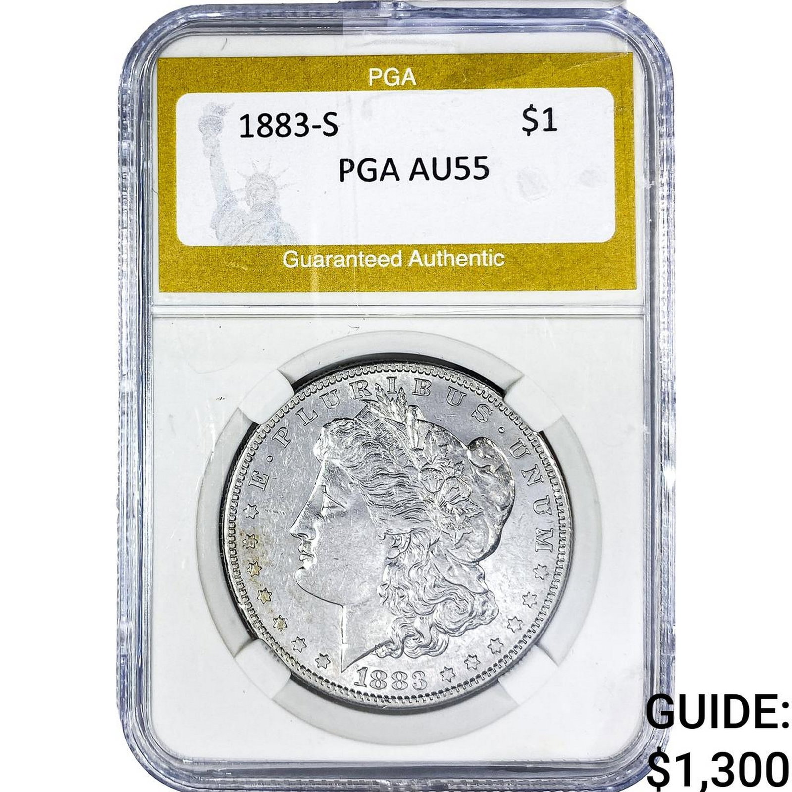 1883-S Morgan Silver Dollar PGA AU55: 1883-S Morgan Silver Dollar PGA AU55