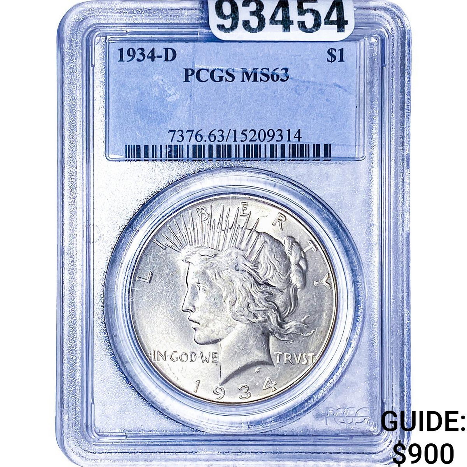 1934-D Silver Peace Dollar PCGS MS63 (1 of 2)