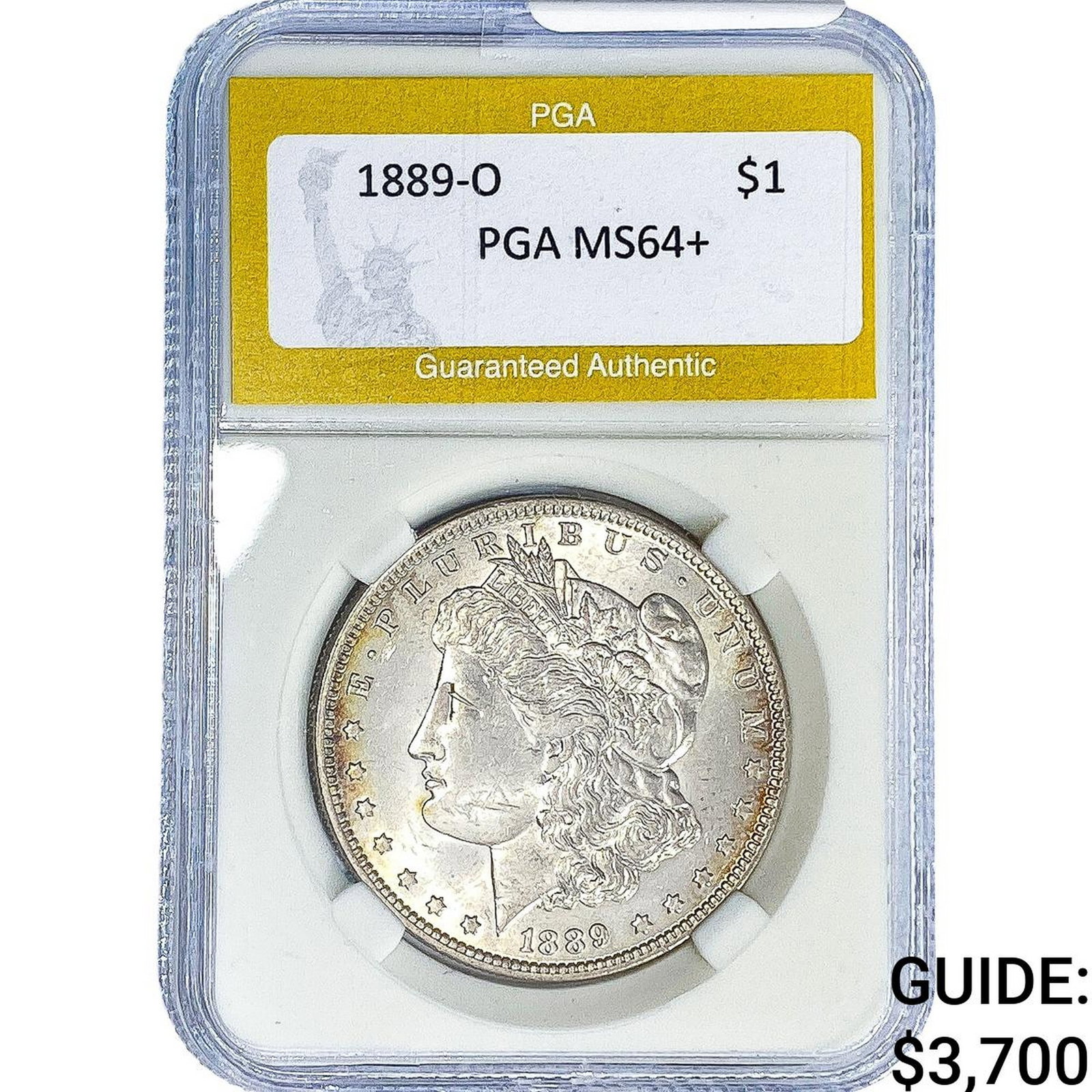 1889-O Morgan Silver Dollar PGA MS64+: 1889-O Morgan Silver Dollar PGA MS64+