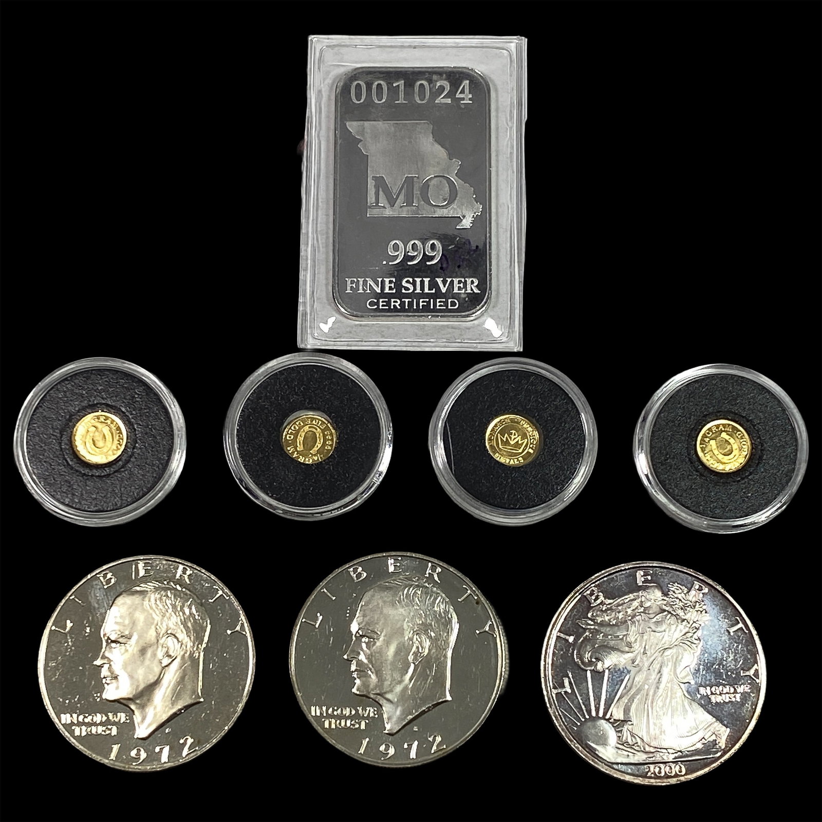 U.S. Mixed Coin Lot containing Silver & Gold: U.S. Mixed Coin Lot containing Silver & Gold