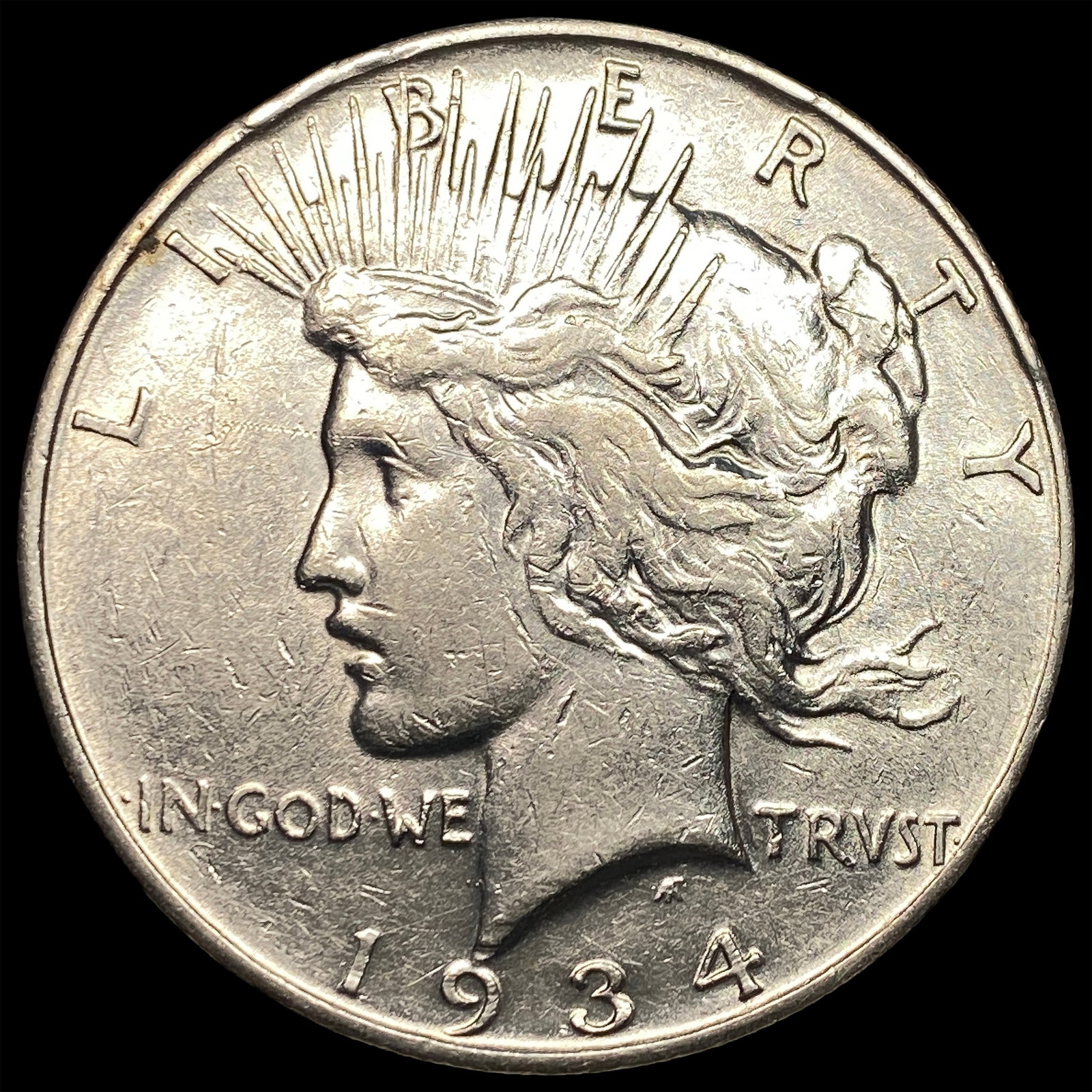 1934-D Silver Peace Dollar NEARLY UNCIRCULATED: 1934-D Silver Peace Dollar NEARLY UNCIRCULATED