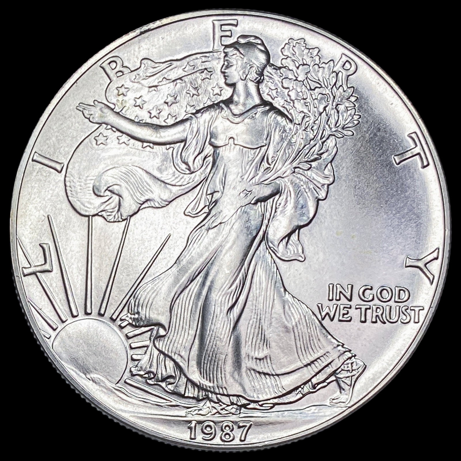1987 Silver American Eagle $1 SUPERB GEM BU: 1987 Silver American Eagle $1 SUPERB GEM BU