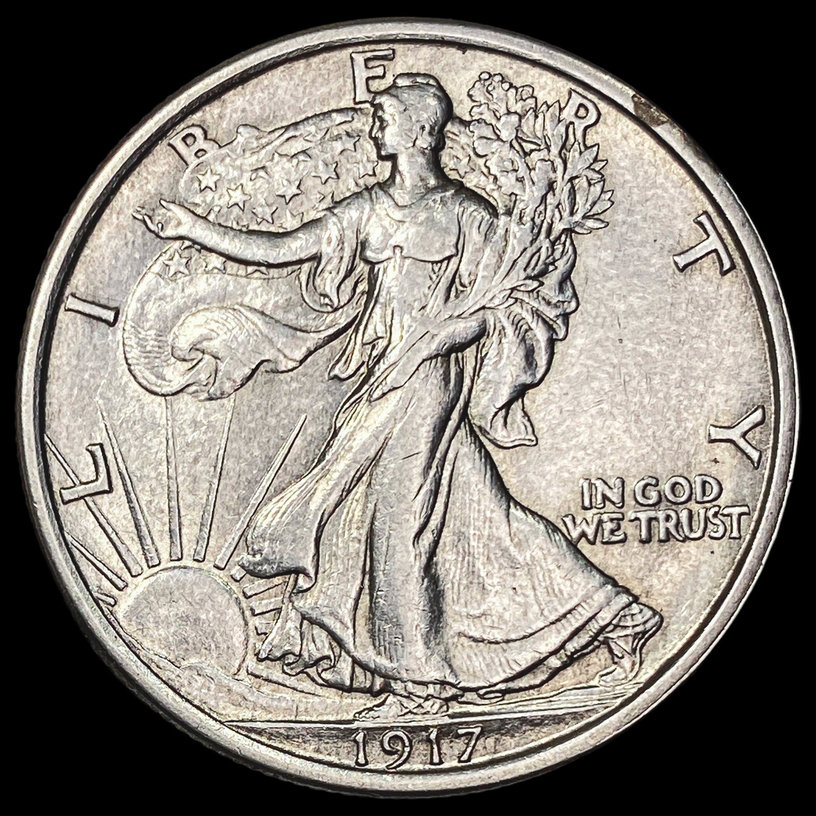 1917-S Silver Walking Liberty Half Dollar UNCIRCULATED: 1917-S Silver Walking Liberty Half Dollar UNCIRCULATED