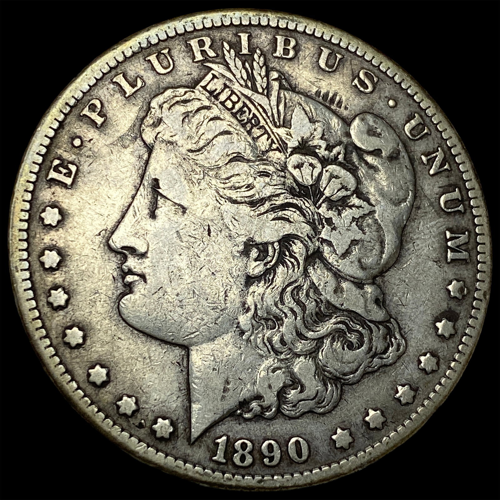 1890-CC Silver Morgan Dollar NEARLY UNCIRCULATED: 1890-CC Silver Morgan Dollar NEARLY UNCIRCULATED