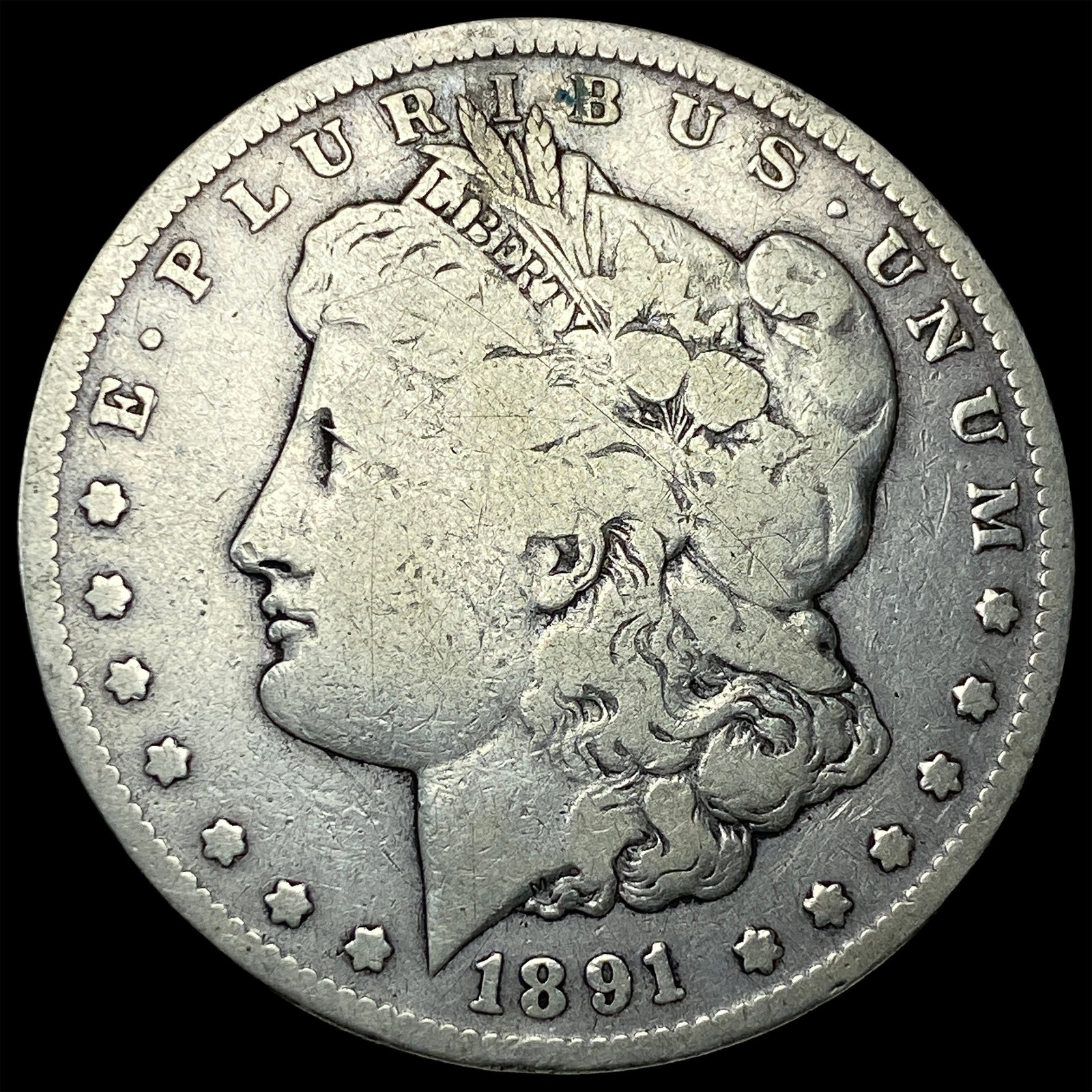 1891-CC Silver Morgan Dollar NICELY CIRCULATED: 1891-CC Silver Morgan Dollar NICELY CIRCULATED