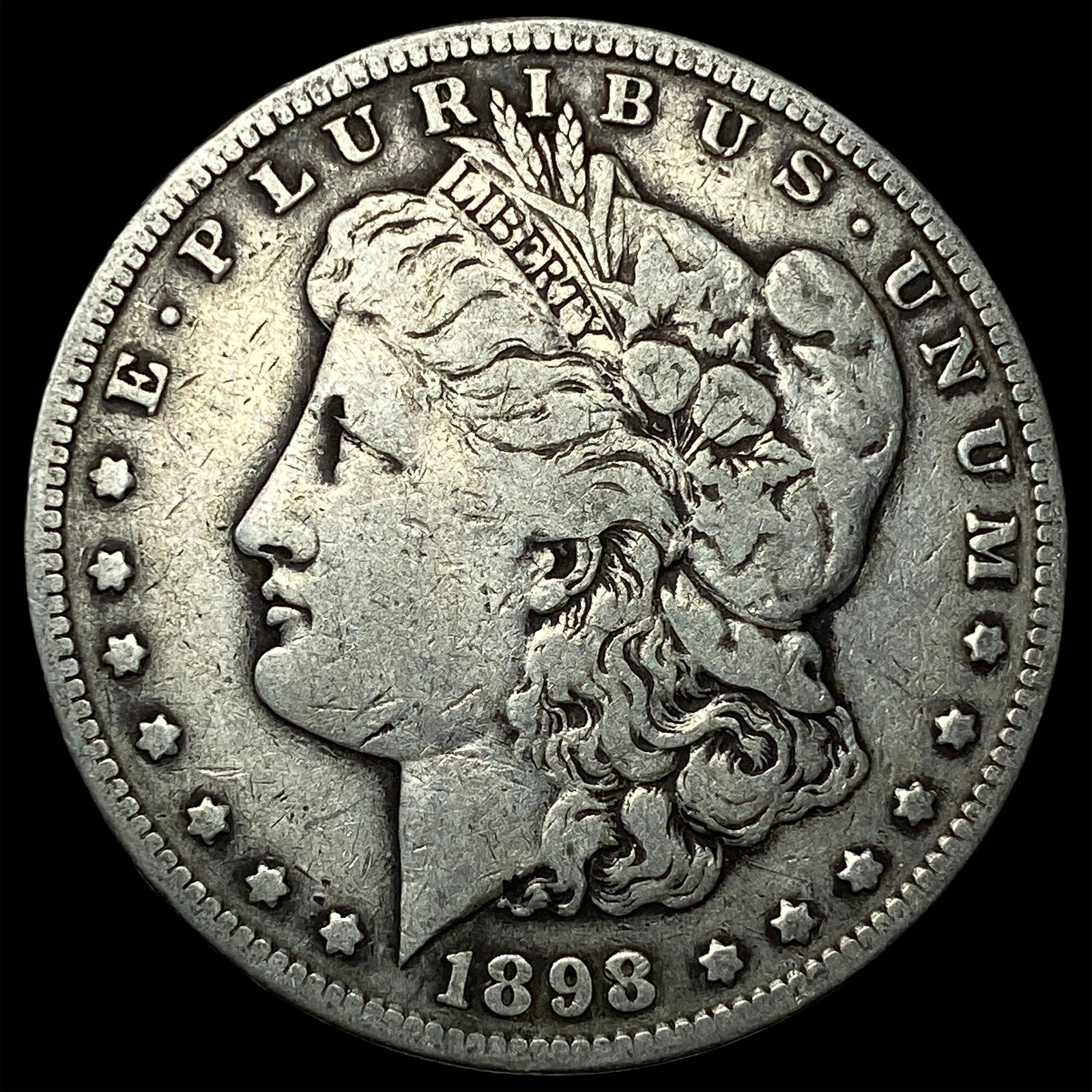 1898-S Silver Morgan Dollar ABOUT UNCIRCULATED (1 of 2)