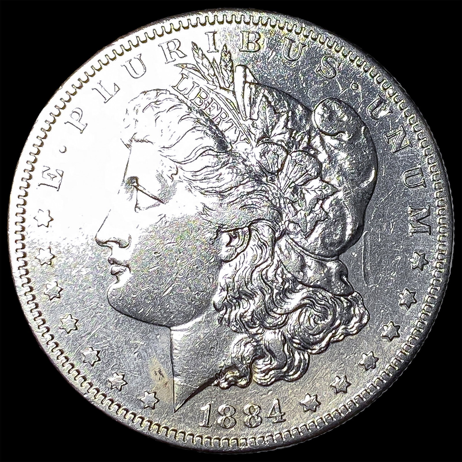 1884-S Morgan Silver Dollar CHOICE AU: 1884-S Morgan Silver Dollar CHOICE AU