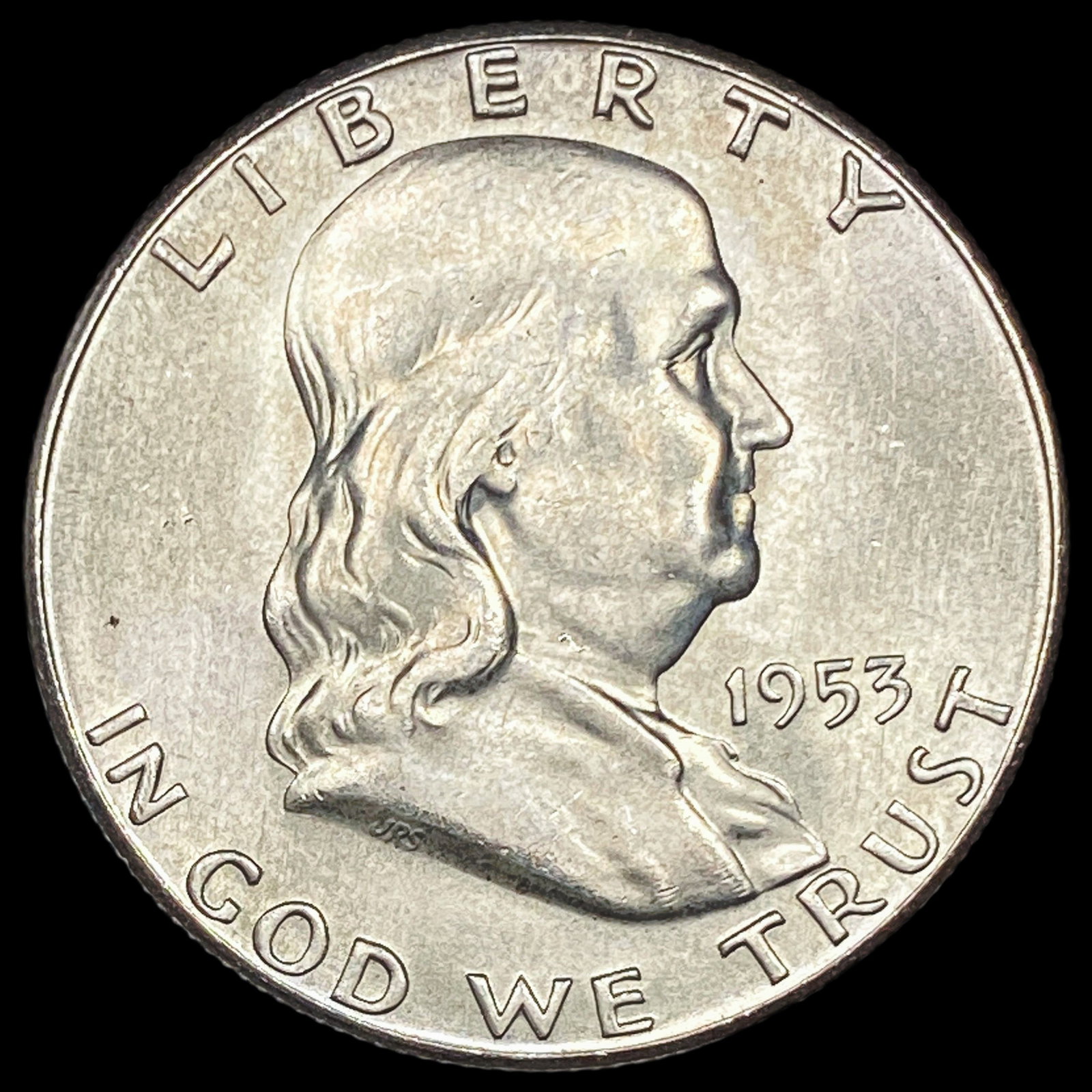 1953-S Silver Half Dollar Franklin GEM BU: 1953-S Silver Half Dollar Franklin GEM BU
