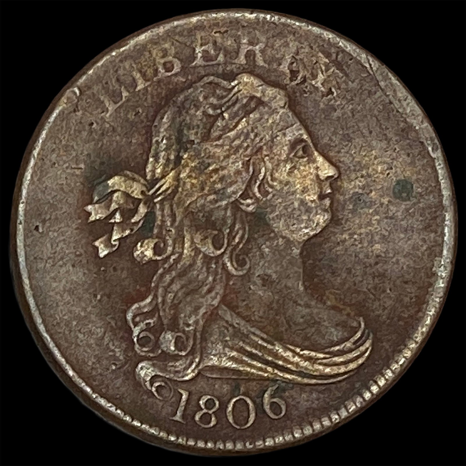 1806 Draped Bust Half Cent NEARLY UNCIRCULATED (1 of 2)