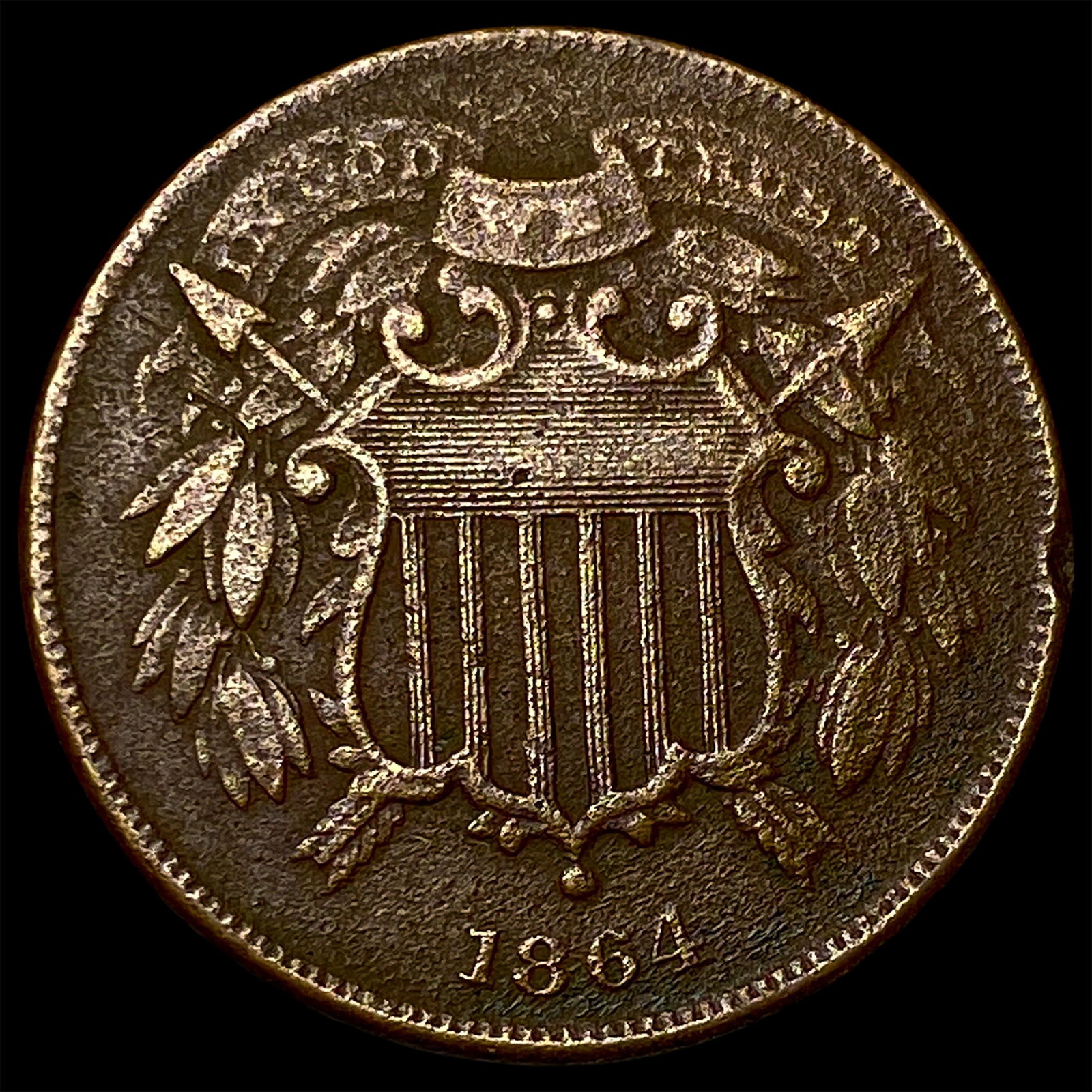 1864 Two-Cent Piece NEARLY UNCIRCULATED (1 of 2)
