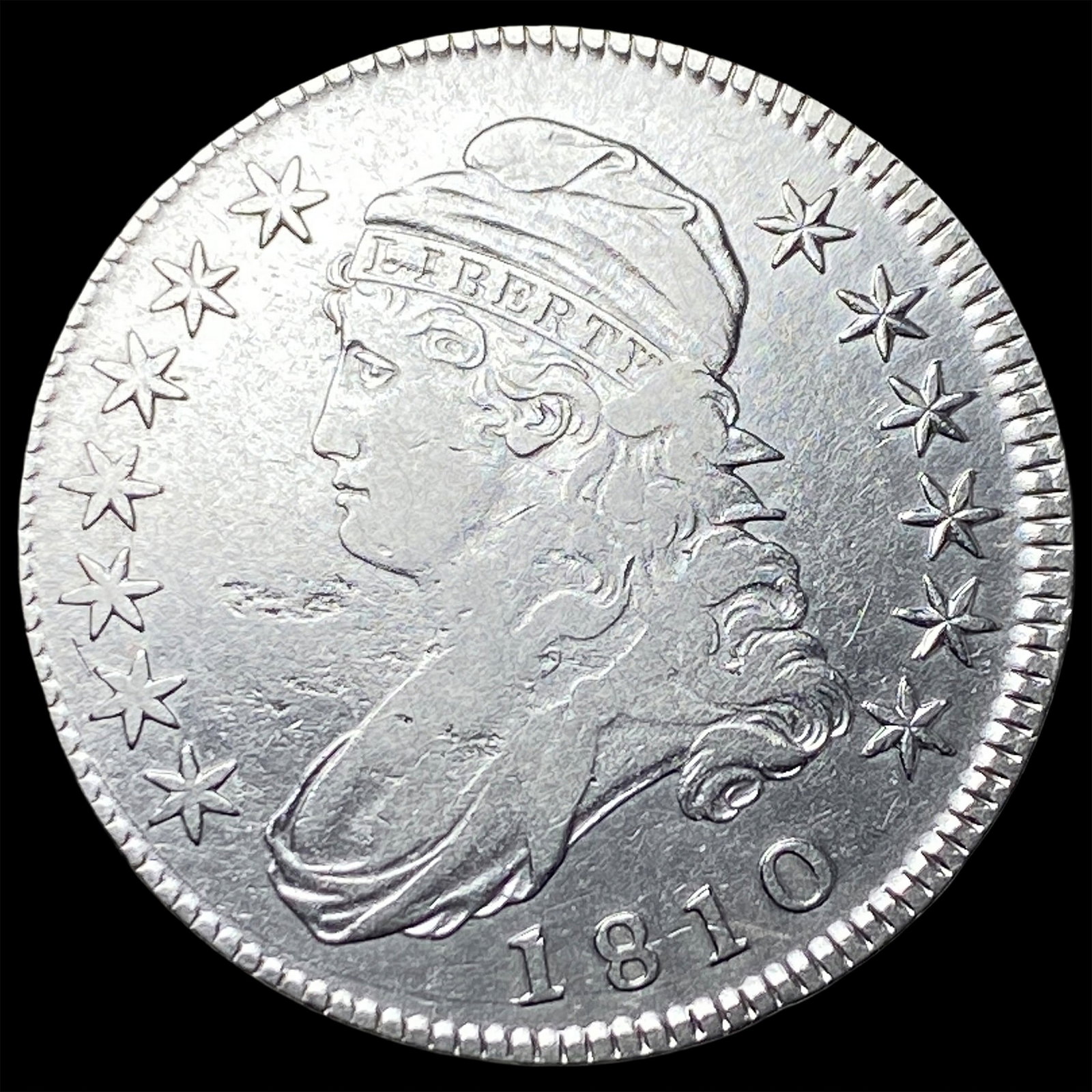 1810 Silver Capped Bust Half Dollar CLOSELY UNCIRCULATED (1 of 2)