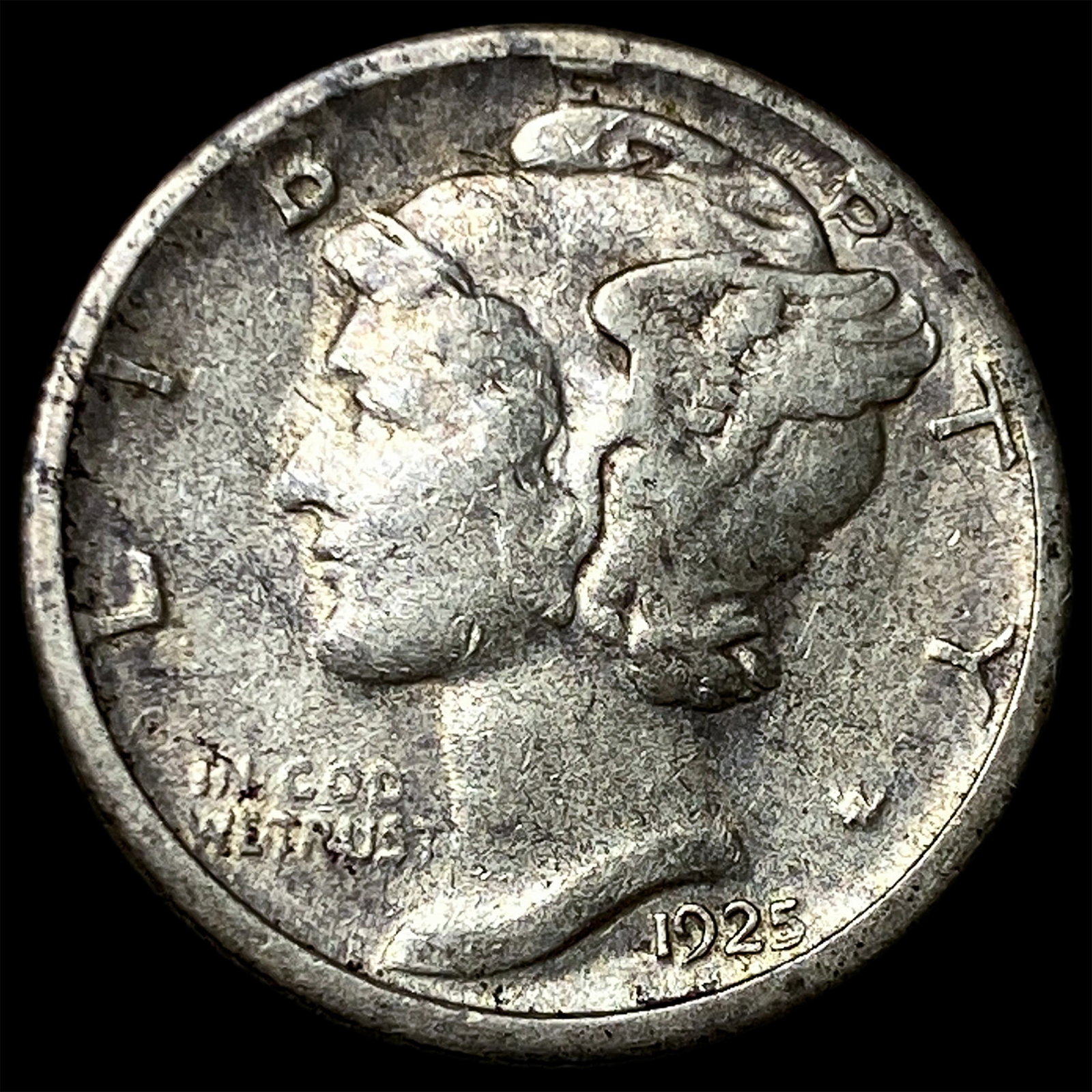 1925-S Silver Mercury Dime NEARLY UNCIRCULATED: 1925-S Silver Mercury Dime NEARLY UNCIRCULATED
