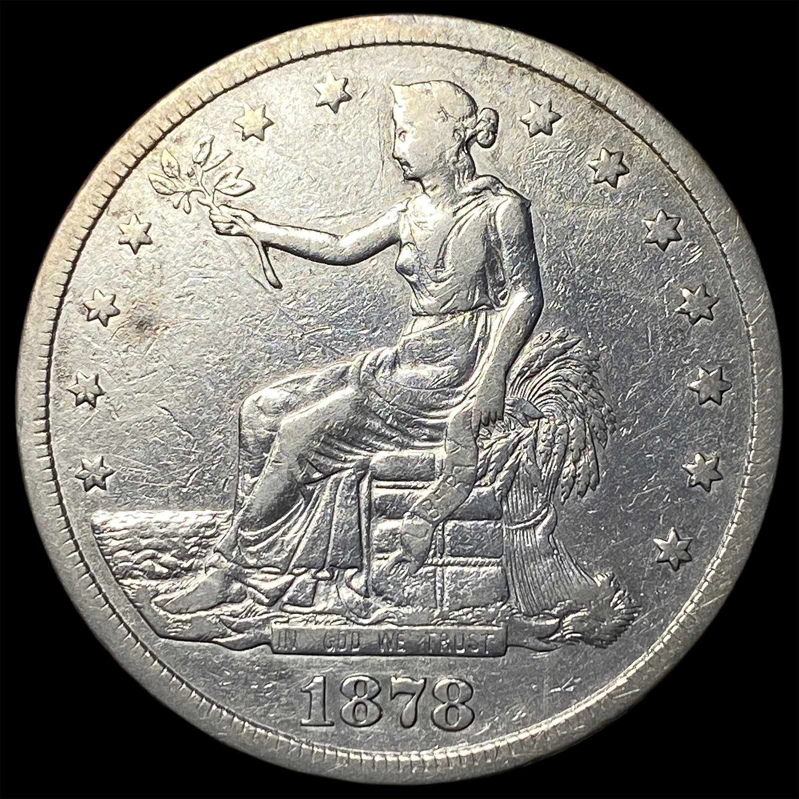 1878-S Silver Trade Dollar LIGHTLY CIRCULATED: 1878-S Silver Trade Dollar LIGHTLY CIRCULATED