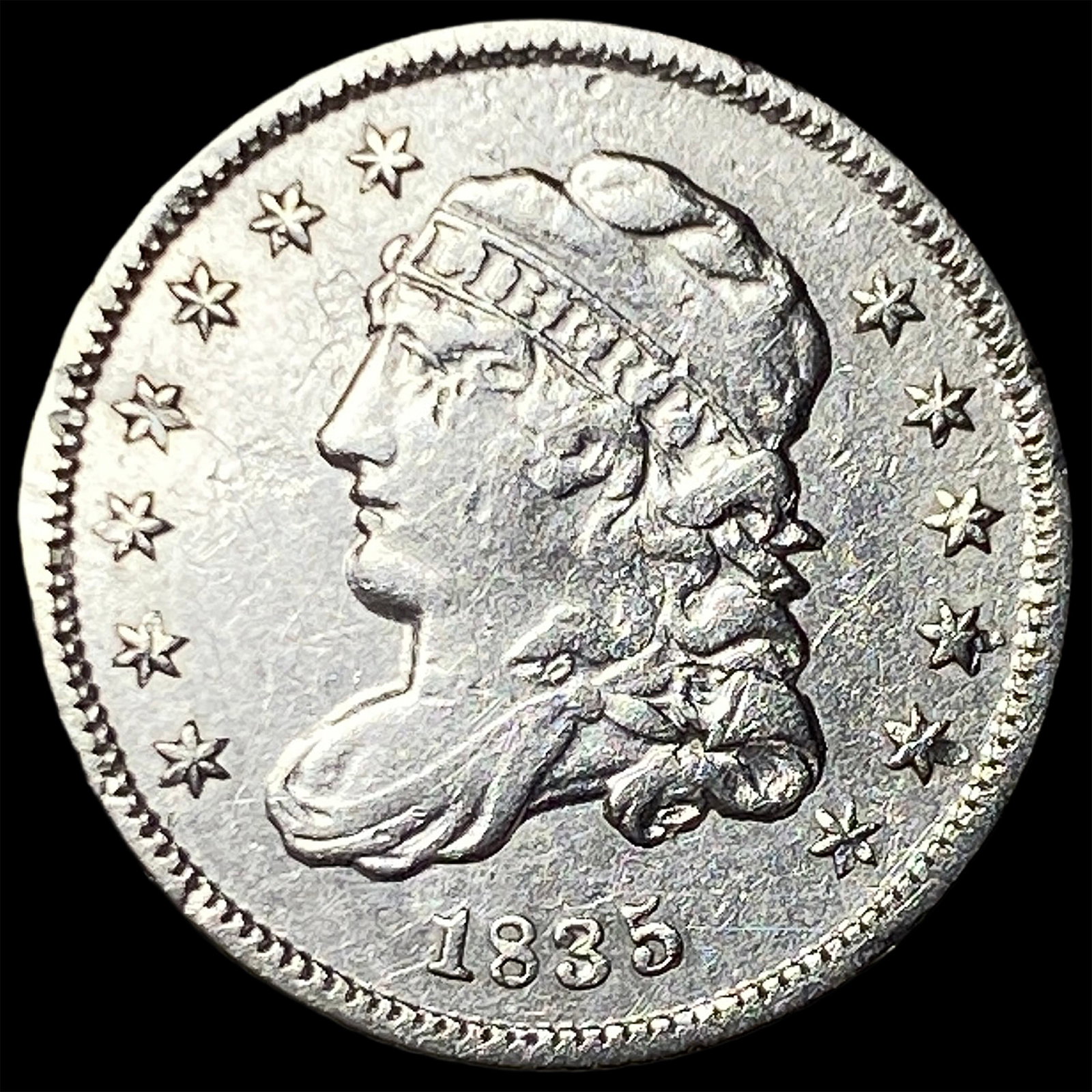 1835 Capped Bust Half Dime NEARLY UNCIRCULATED (1 of 2)