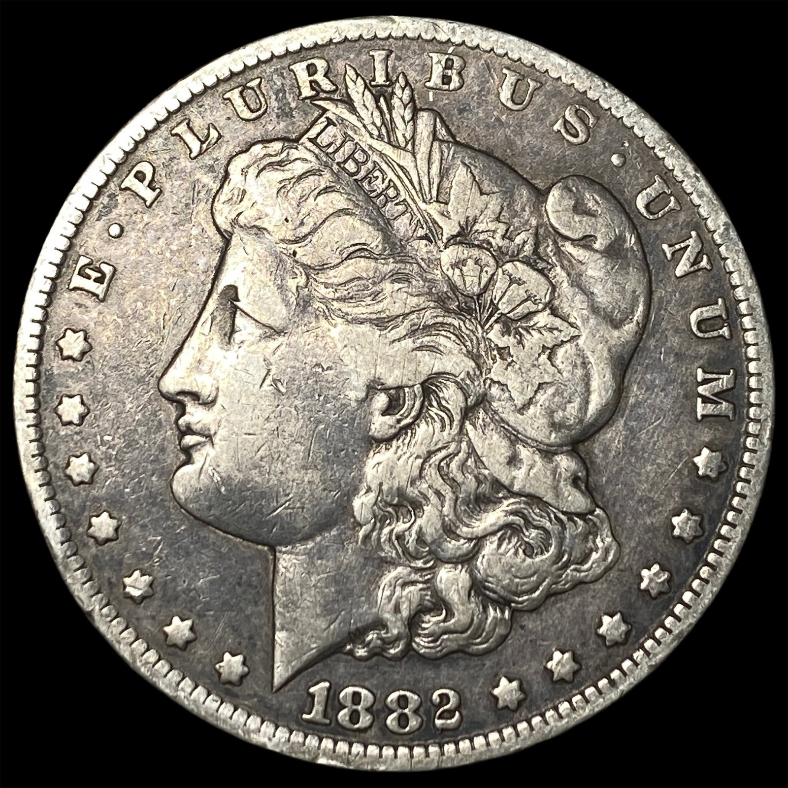 1882-CC Morgan Silver Dollar LIGHTLY CIRCULATED: 1882-CC Morgan Silver Dollar LIGHTLY CIRCULATED