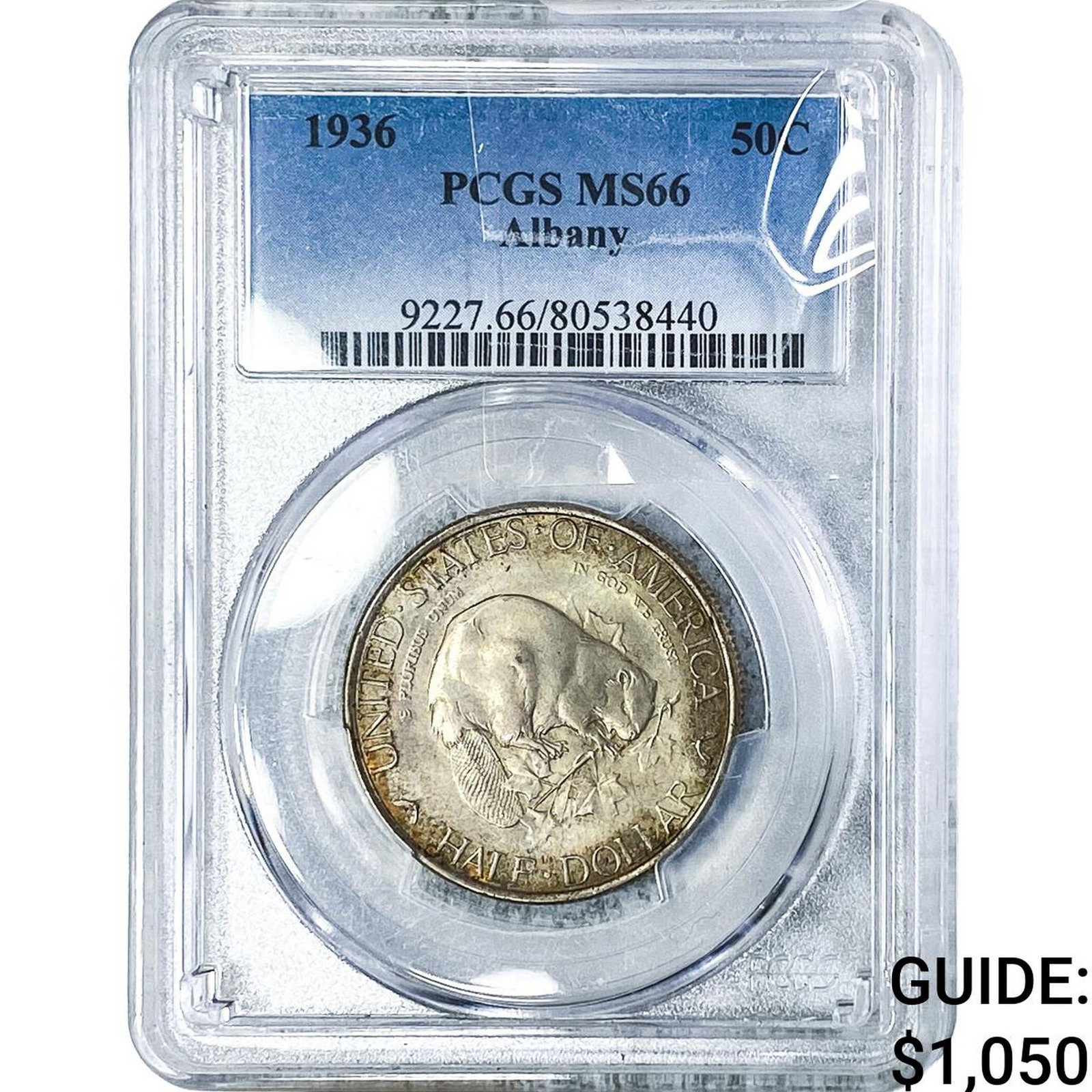 1936 Albany Half Dollar PCGS MS66: 1936 Albany Half Dollar PCGS MS66