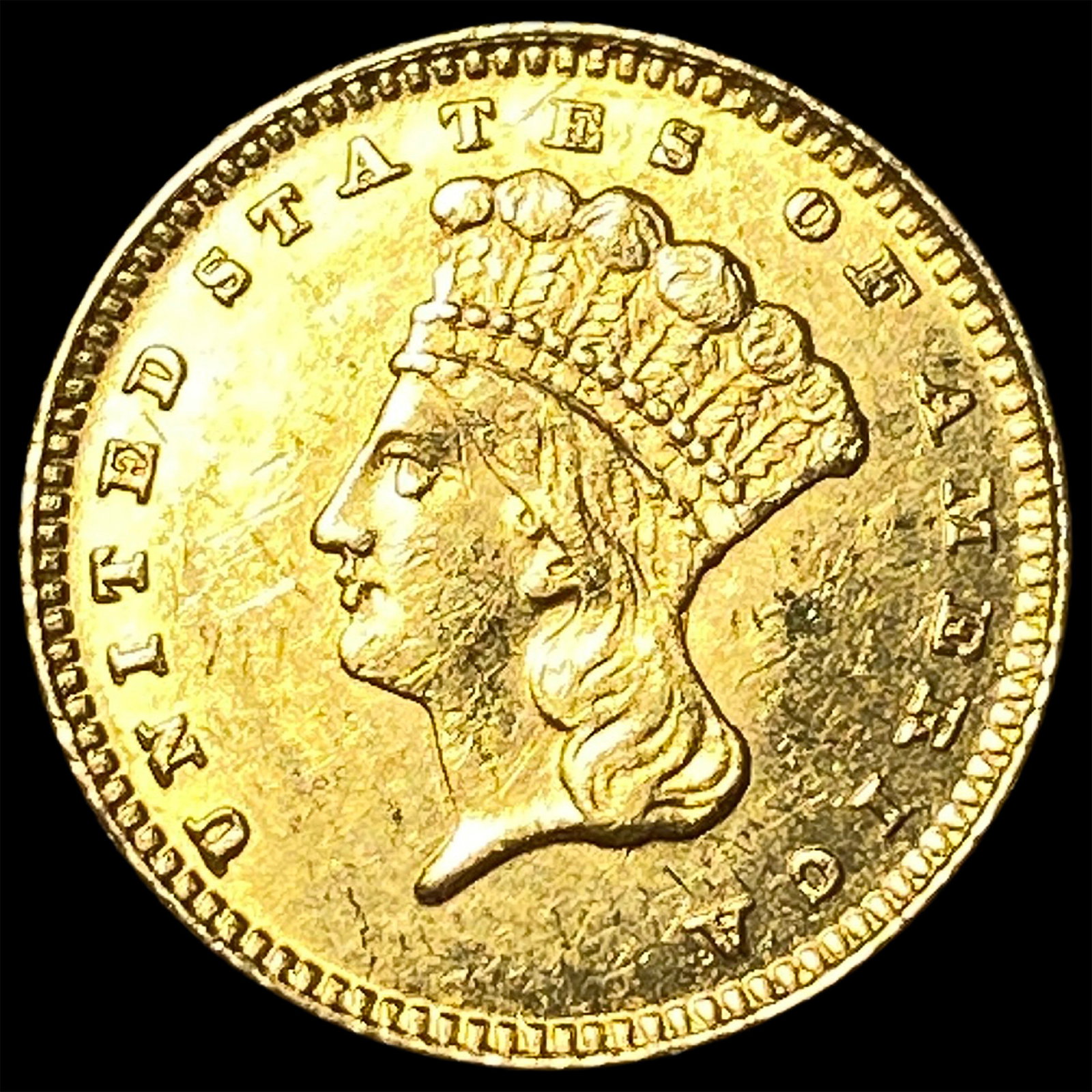 1887 Gold $1 Indian Head UNCIRCULATED: 1887 Gold $1 Indian Head UNCIRCULATED
