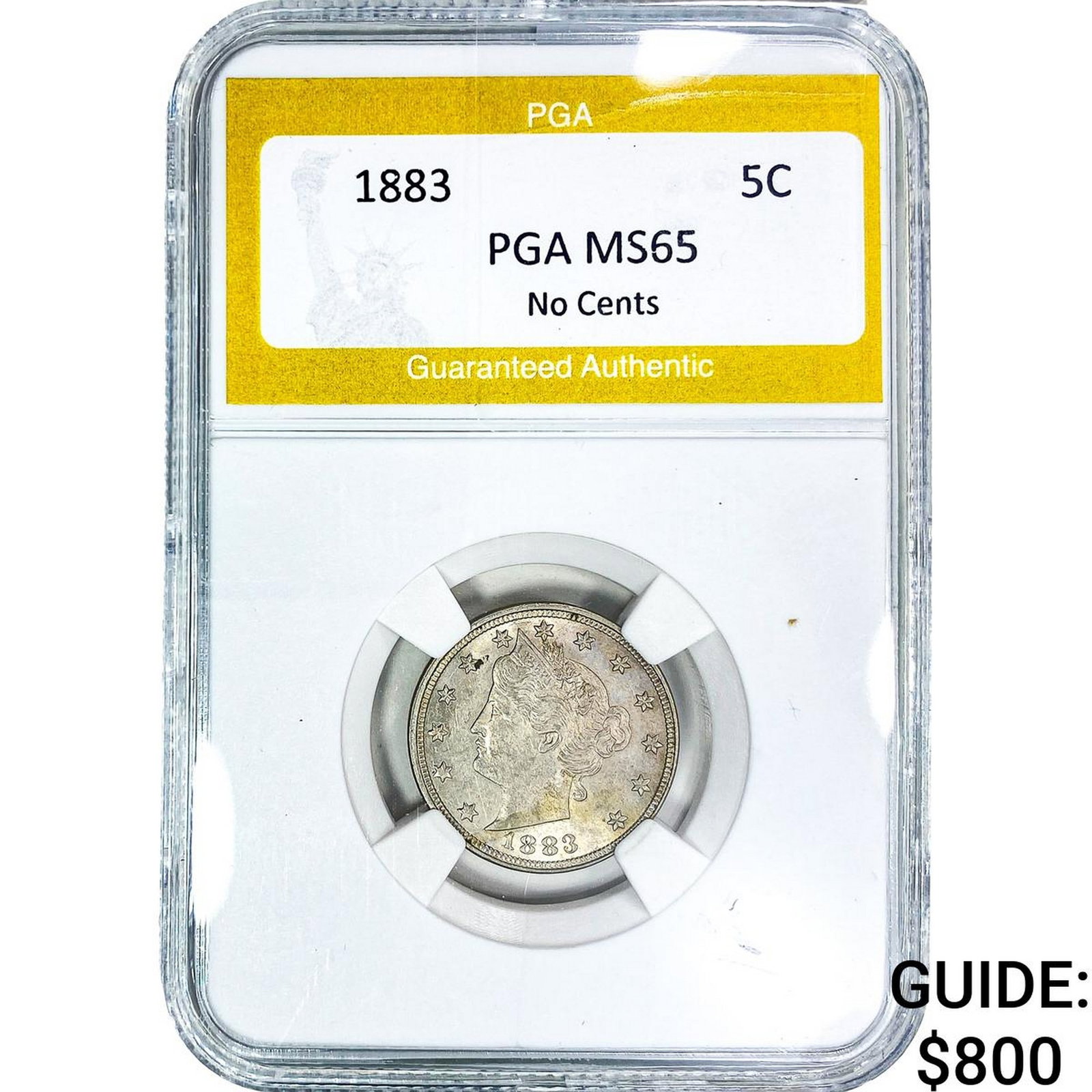 1883 Liberty Victory Nickel PGA MS65 No Cents: 1883 Liberty Victory Nickel PGA MS65 No Cents