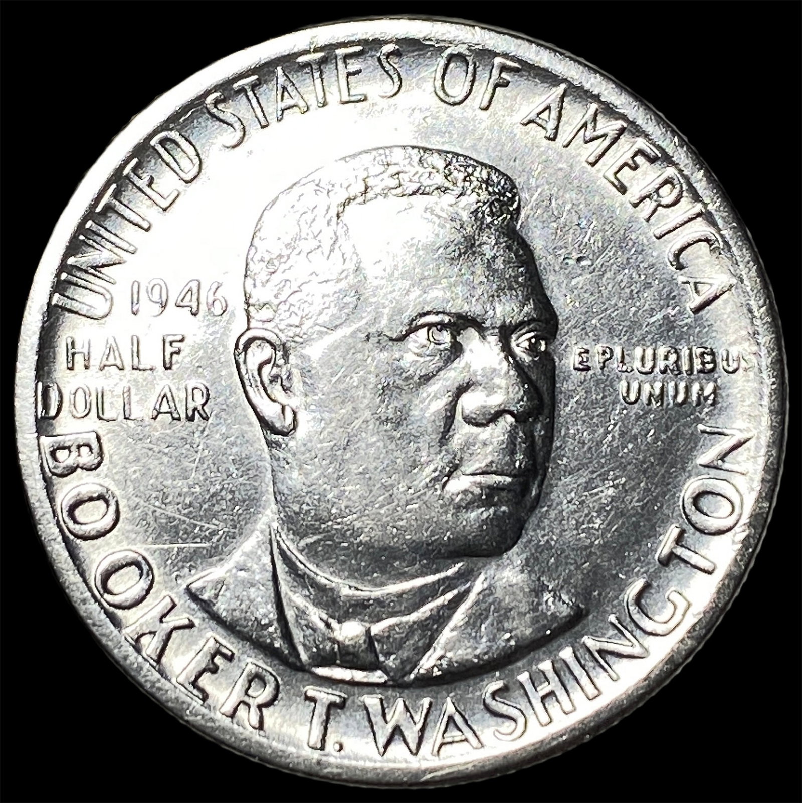 1946 Silver Half Dollar Booker T. Washington GEM BU: 1946 Silver Half Dollar Booker T. Washington GEM BU