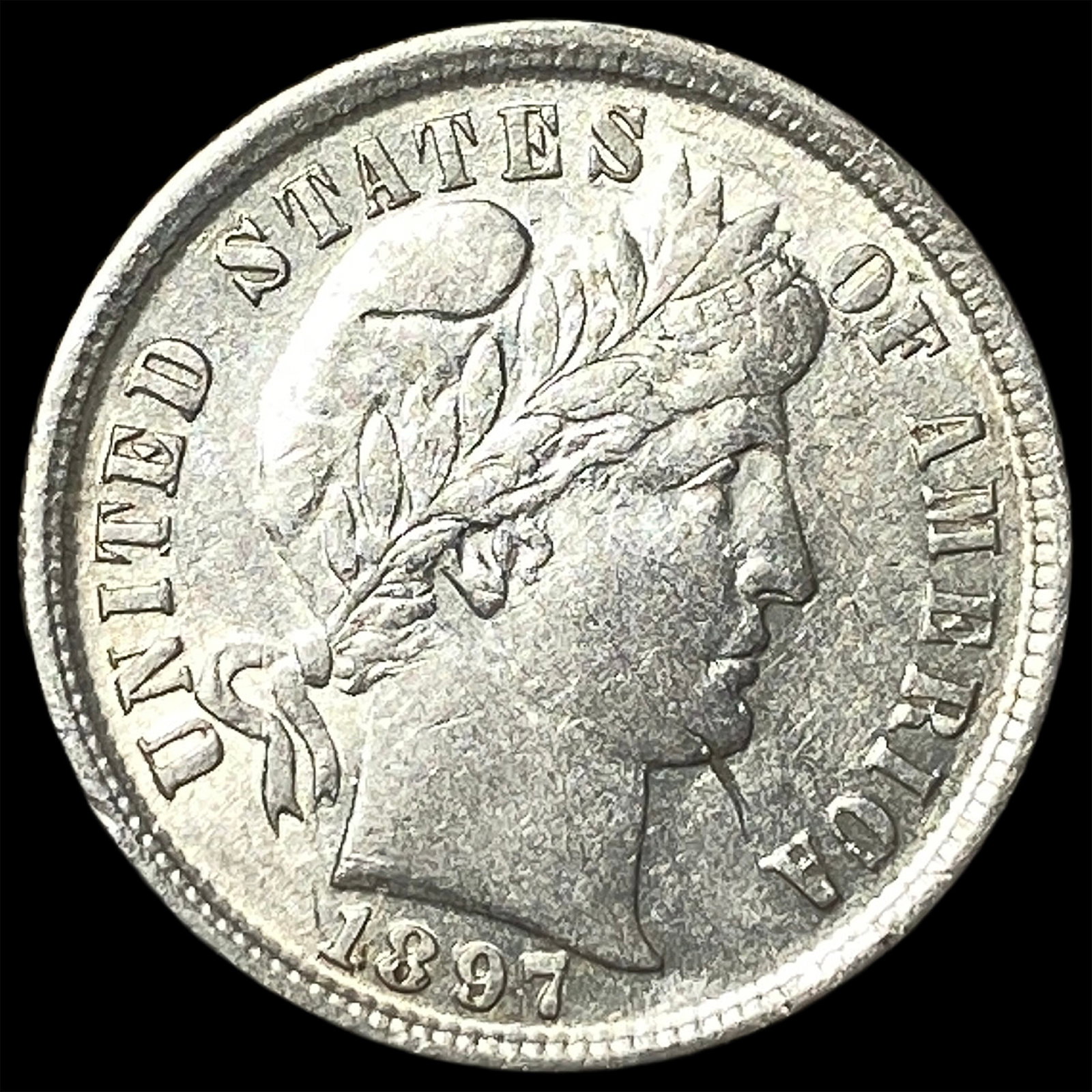 1897 Barber Dime CLOSELY UNCIRCULATED (1 of 2)