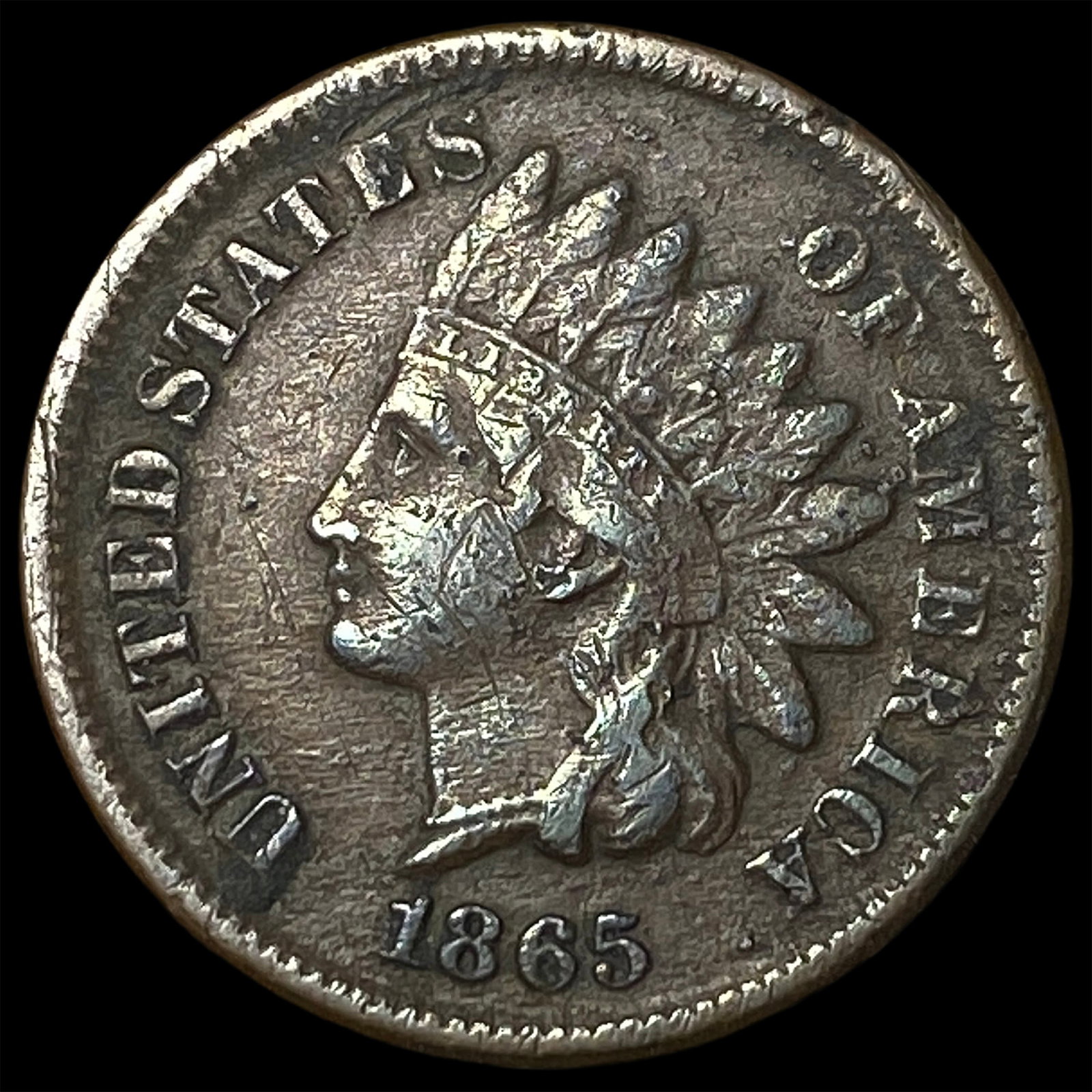 1865 Indian Head Cent NEARLY UNCIRCULATED: 1865 Indian Head Cent NEARLY UNCIRCULATED
