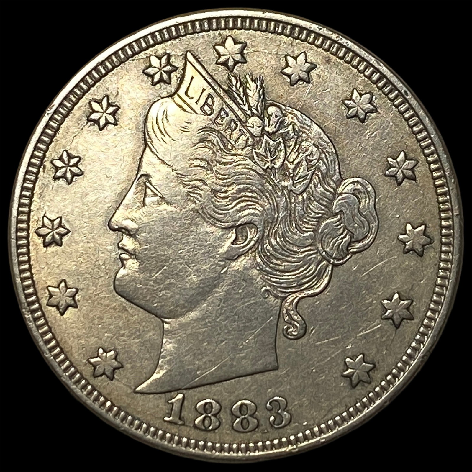 1883 Liberty Head Nickel No Cents CLOSELY UNCIRCULATED: 1883 Liberty Head Nickel No Cents CLOSELY UNCIRCULATED