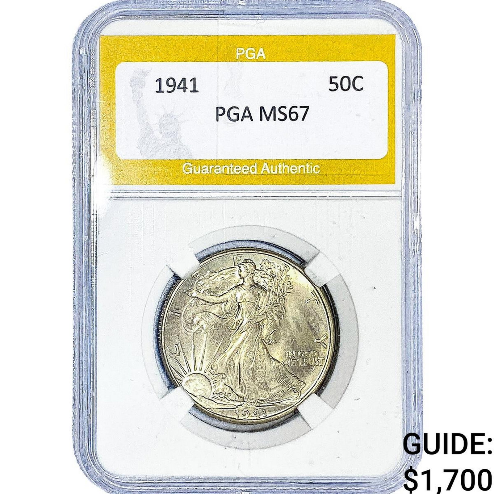 1941 Walking Liberty Half Dollar PGA MS67 (1 of 2)