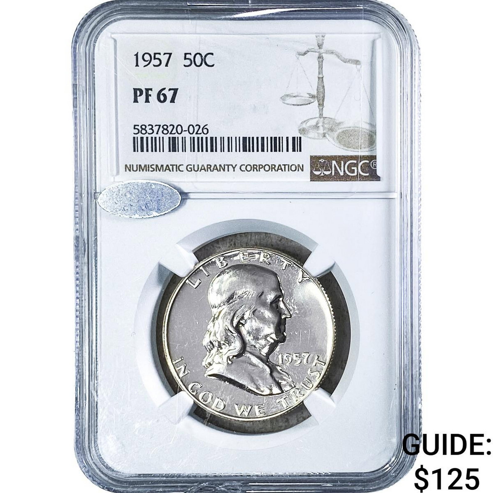 1957 Franklin Half Dollar NGC PF67 (1 of 2)