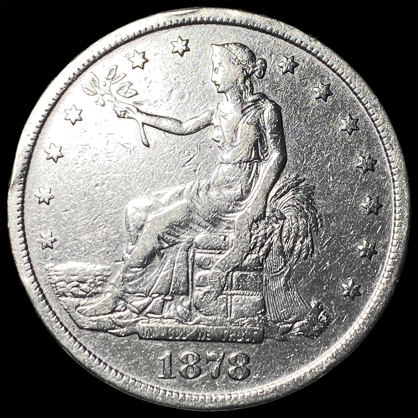 1878-S Silver Trade Dollar LIGHTLY CIRCULATED: 1878-S Silver Trade Dollar LIGHTLY CIRCULATED