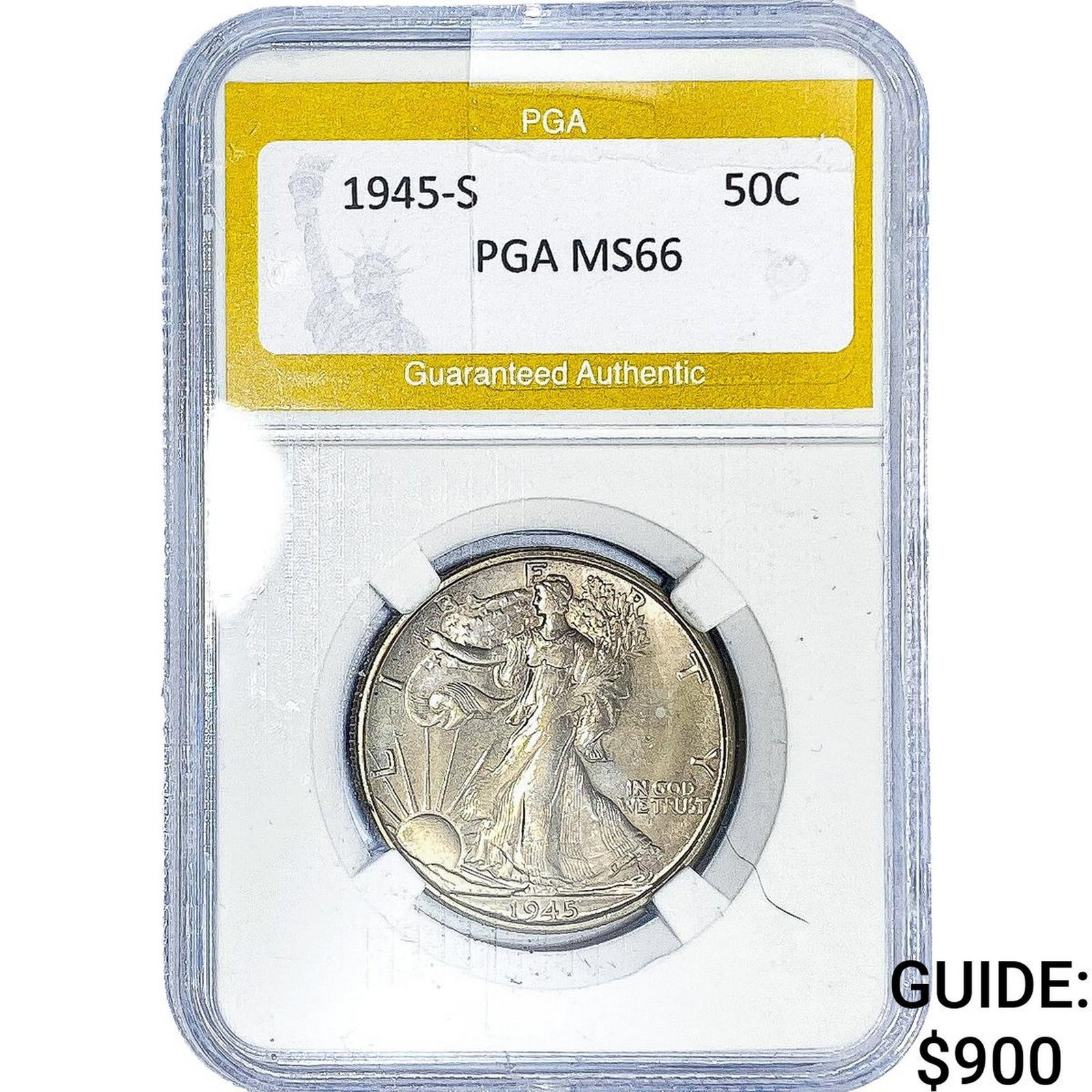 1945-S Walking Liberty Half Dollar PGA MS66 (1 of 2)
