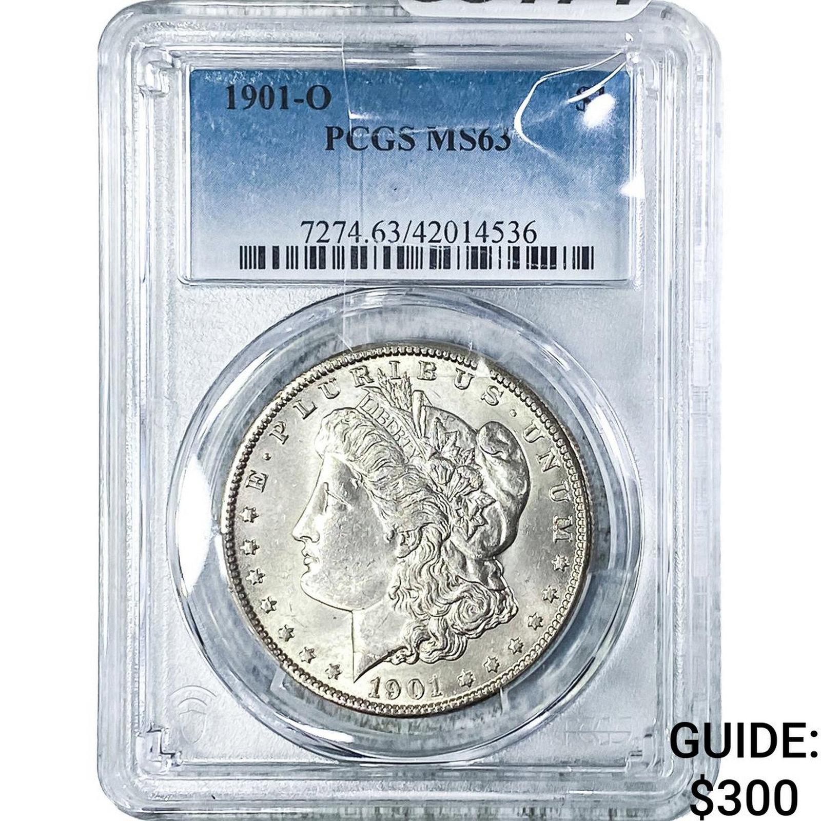 1901-O Morgan Silver Dollar PCGS MS63: 1901-O Morgan Silver Dollar PCGS MS63