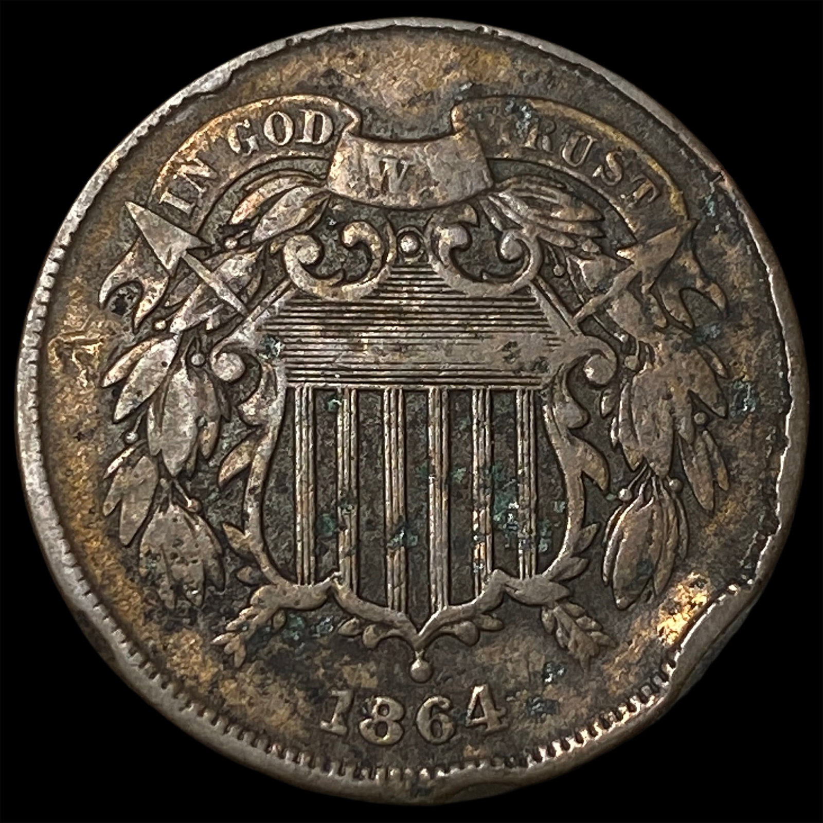 1864 Two-Cent Piece LIGHTLY CIRCULATED (1 of 2)
