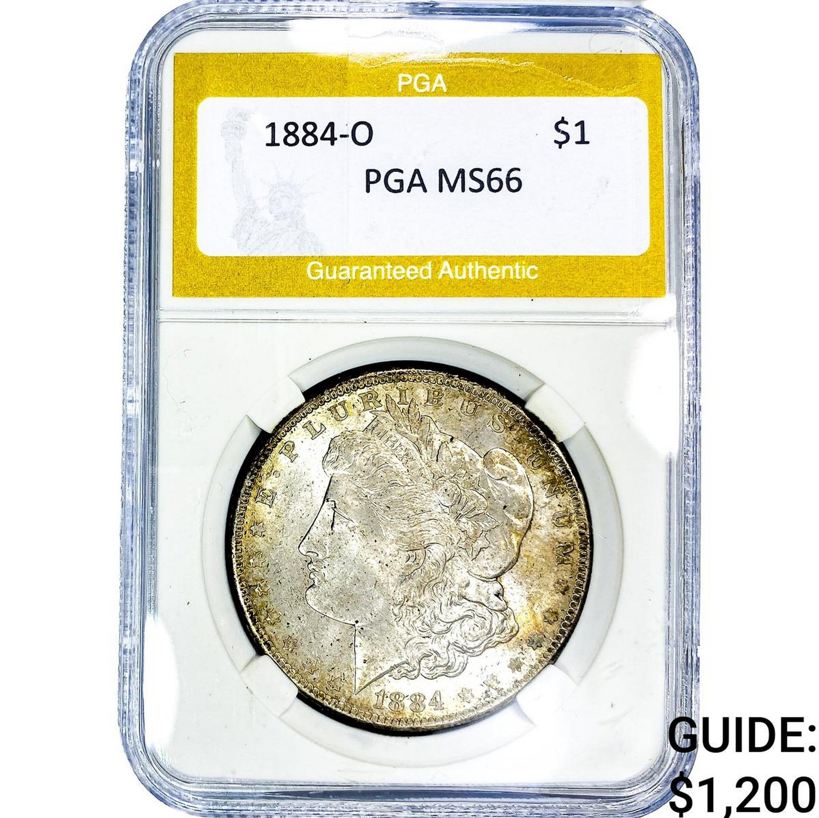 1884-O Morgan Silver Dollar PGA MS66: 1884-O Morgan Silver Dollar PGA MS66