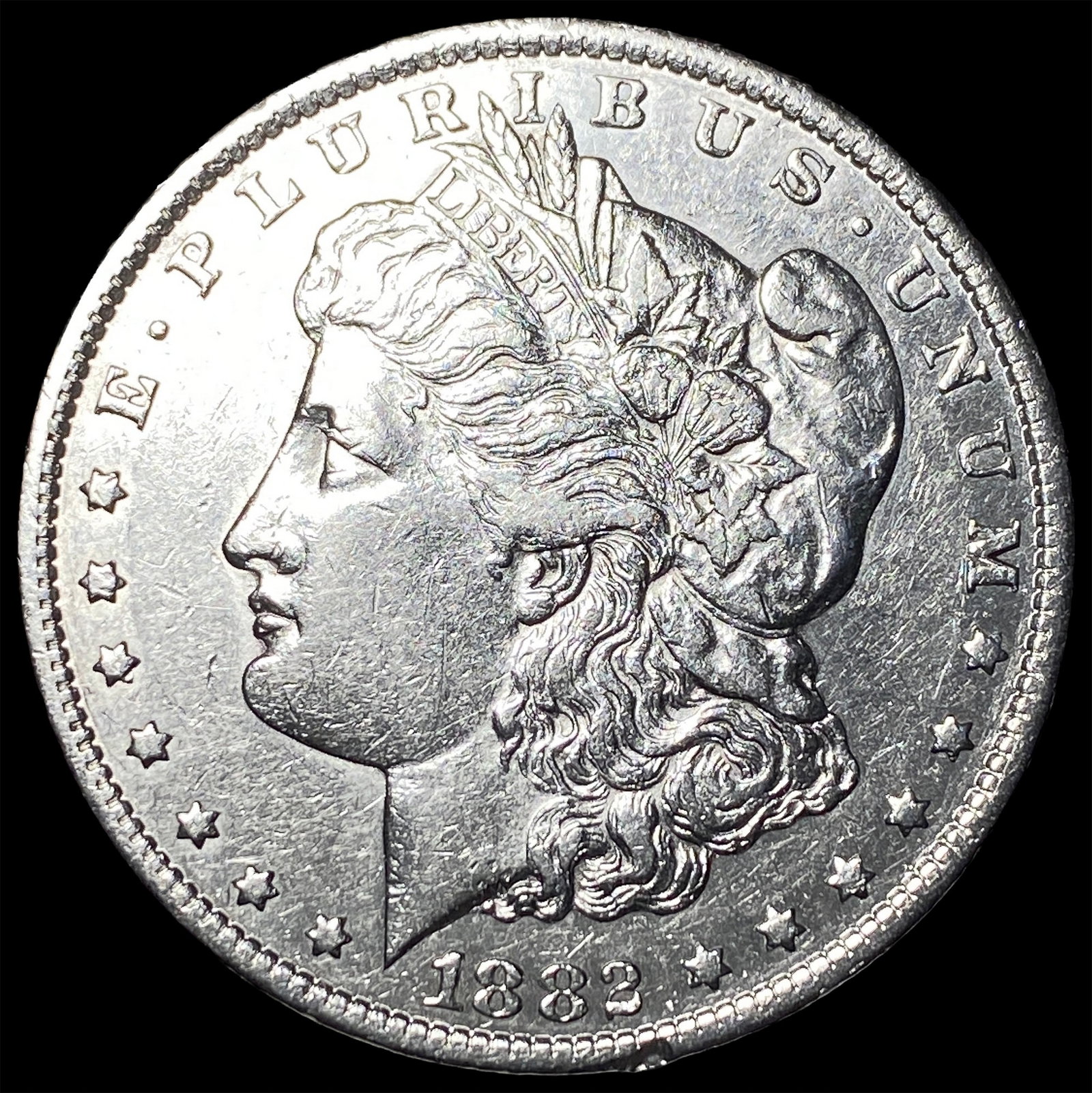 1882-CC Silver Morgan Dollar CLOSELY UNCIRCULATED: 1882-CC Silver Morgan Dollar CLOSELY UNCIRCULATED