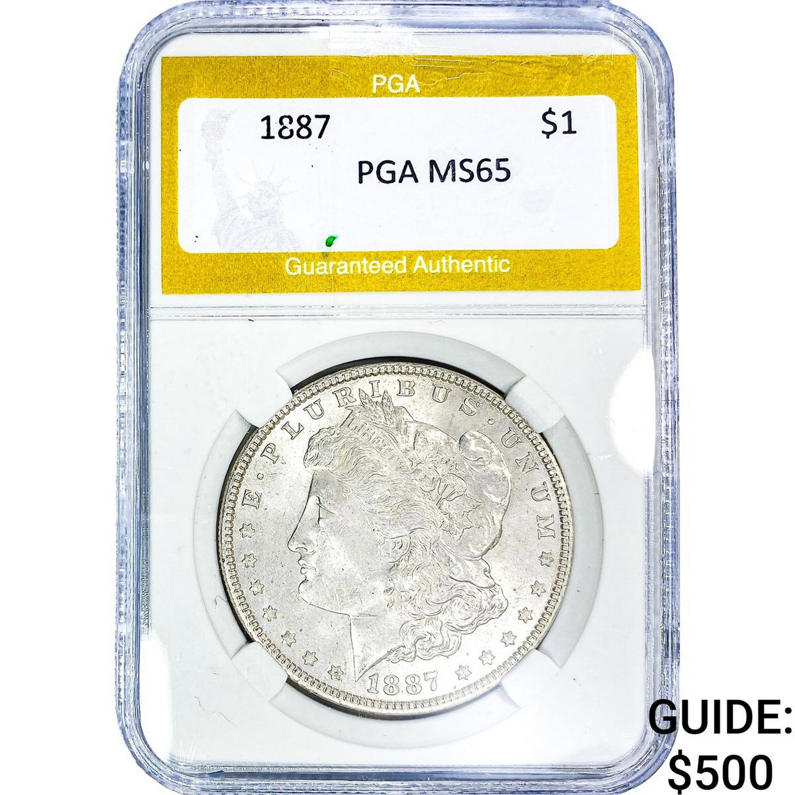 1887 Morgan Silver Dollar PGA MS65: 1887 Morgan Silver Dollar PGA MS65