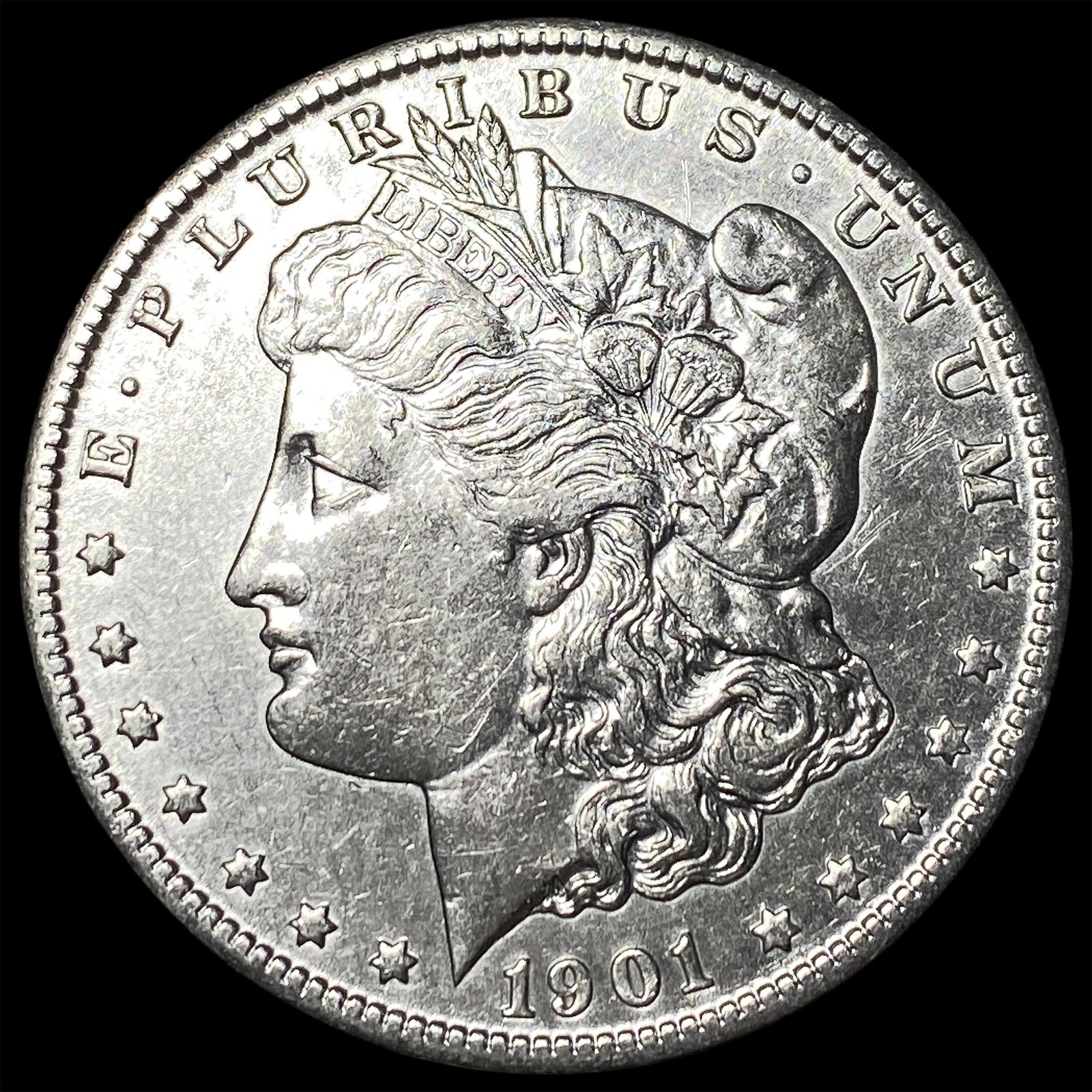 1901-S Silver Morgan Dollar CHOICE AU: 1901-S Silver Morgan Dollar CHOICE AU