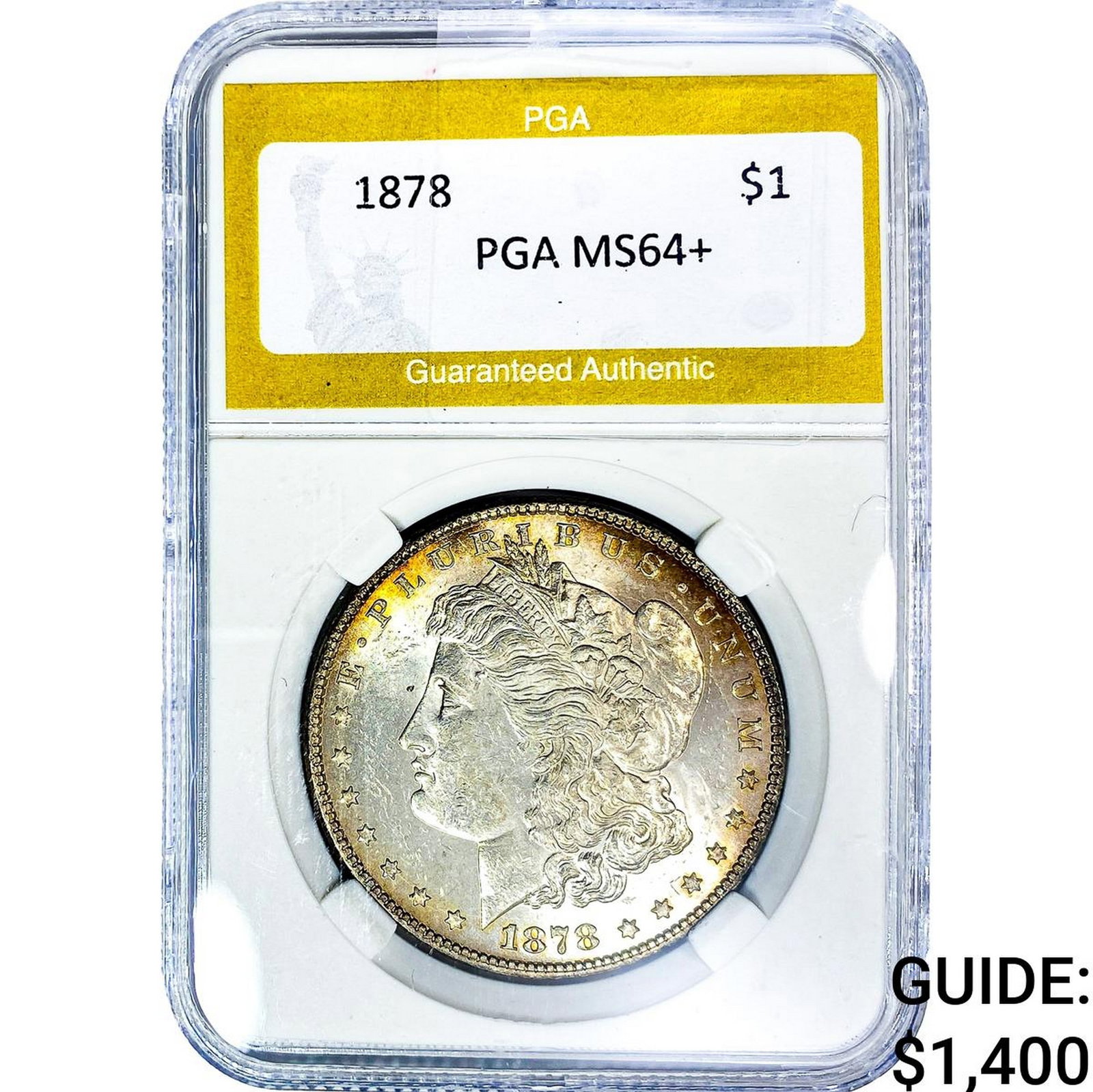 1878 Morgan Silver Dollar PGA MS64+: 1878 Morgan Silver Dollar PGA MS64+