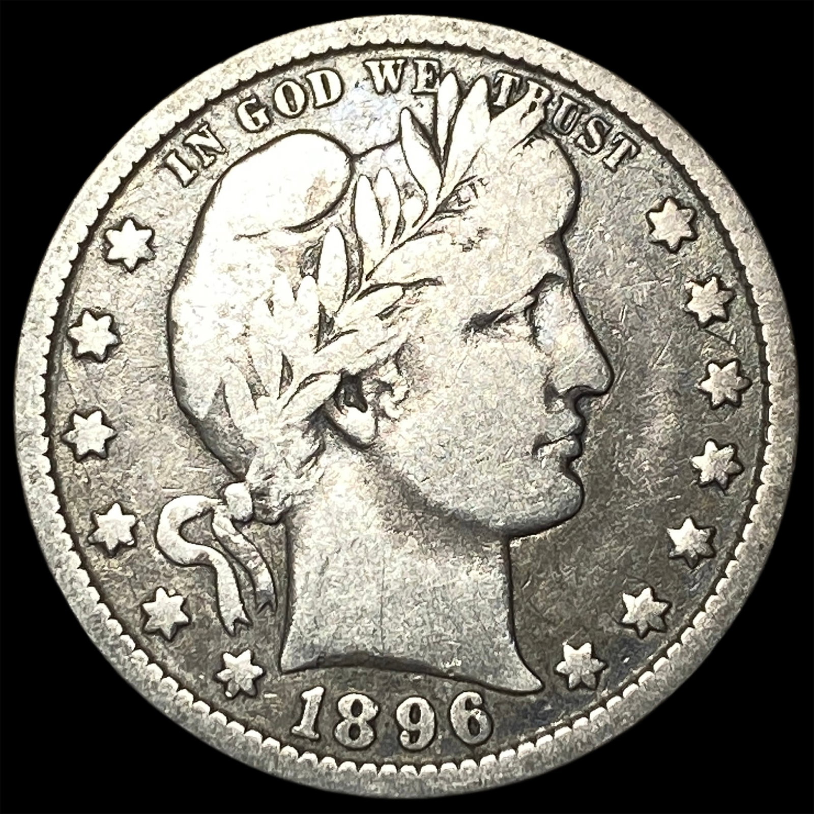 1896 Silver Barber Quarter LIGHTLY CIRCULATED (1 of 2)