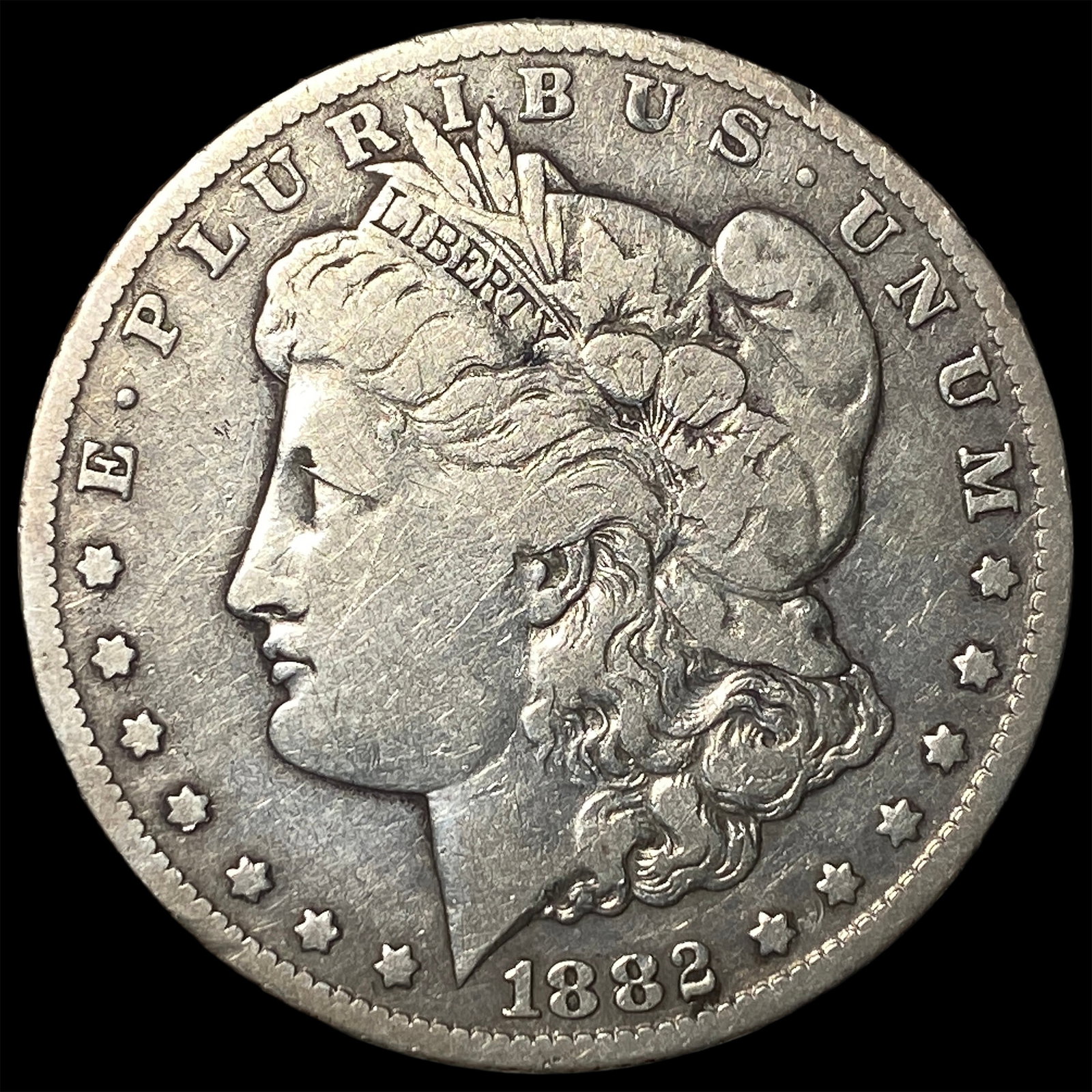 1882-CC Silver Morgan Dollar LIGHTLY CIRCULATED: 1882-CC Silver Morgan Dollar LIGHTLY CIRCULATED
