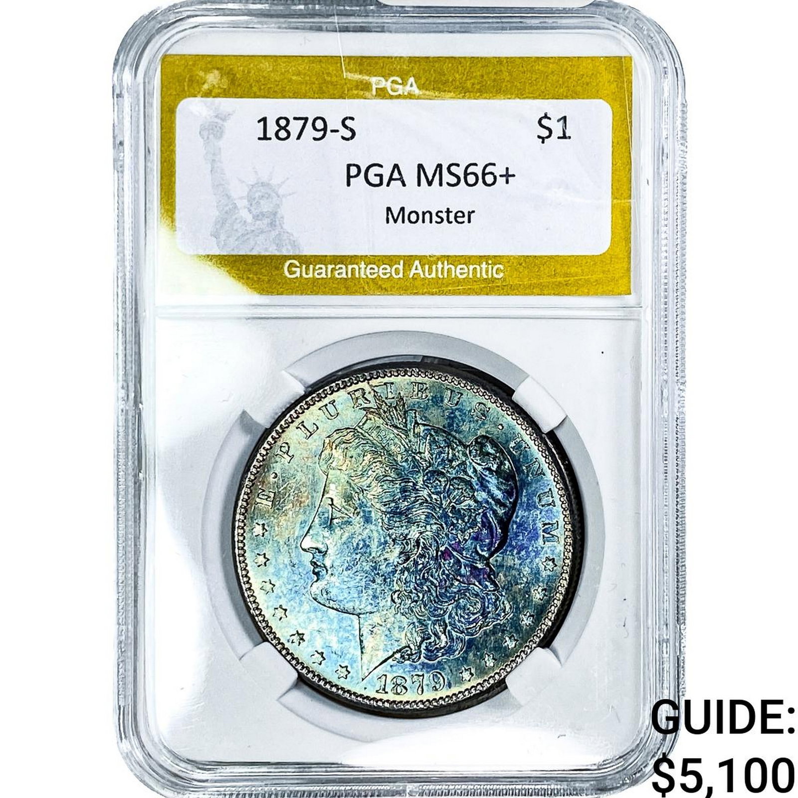 1879-S Morgan Silver Dollar PGA MS66+ Monster: 1879-S Morgan Silver Dollar PGA MS66+ Monster
